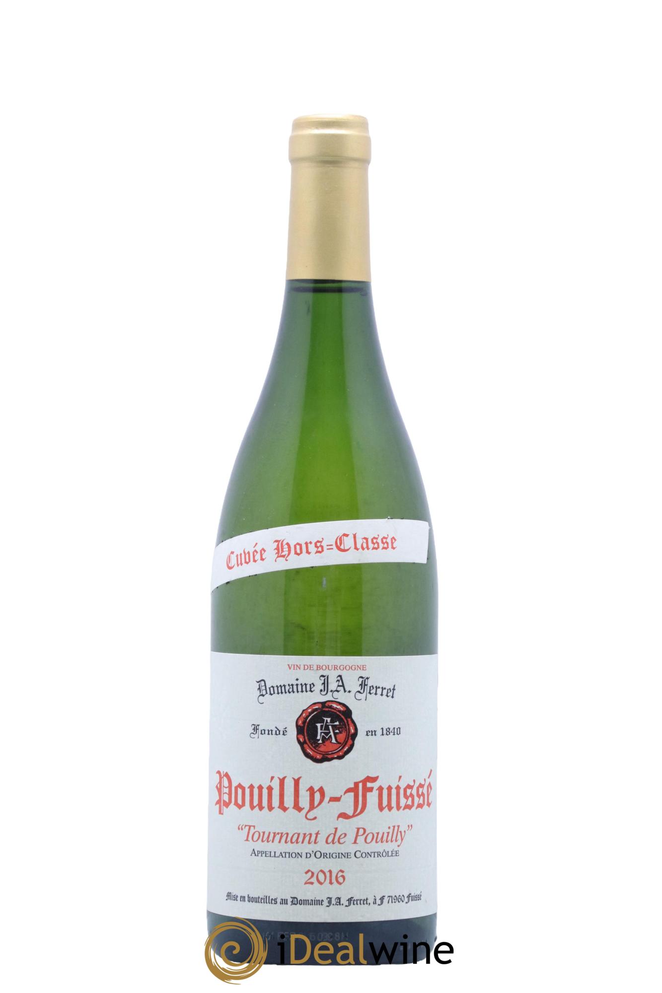 Pouilly-Fuissé 1er Cru Hors Classe Tournant de Pouilly J.A. Ferret (Domaine) 2016 - Lot de 1 bouteille - 0