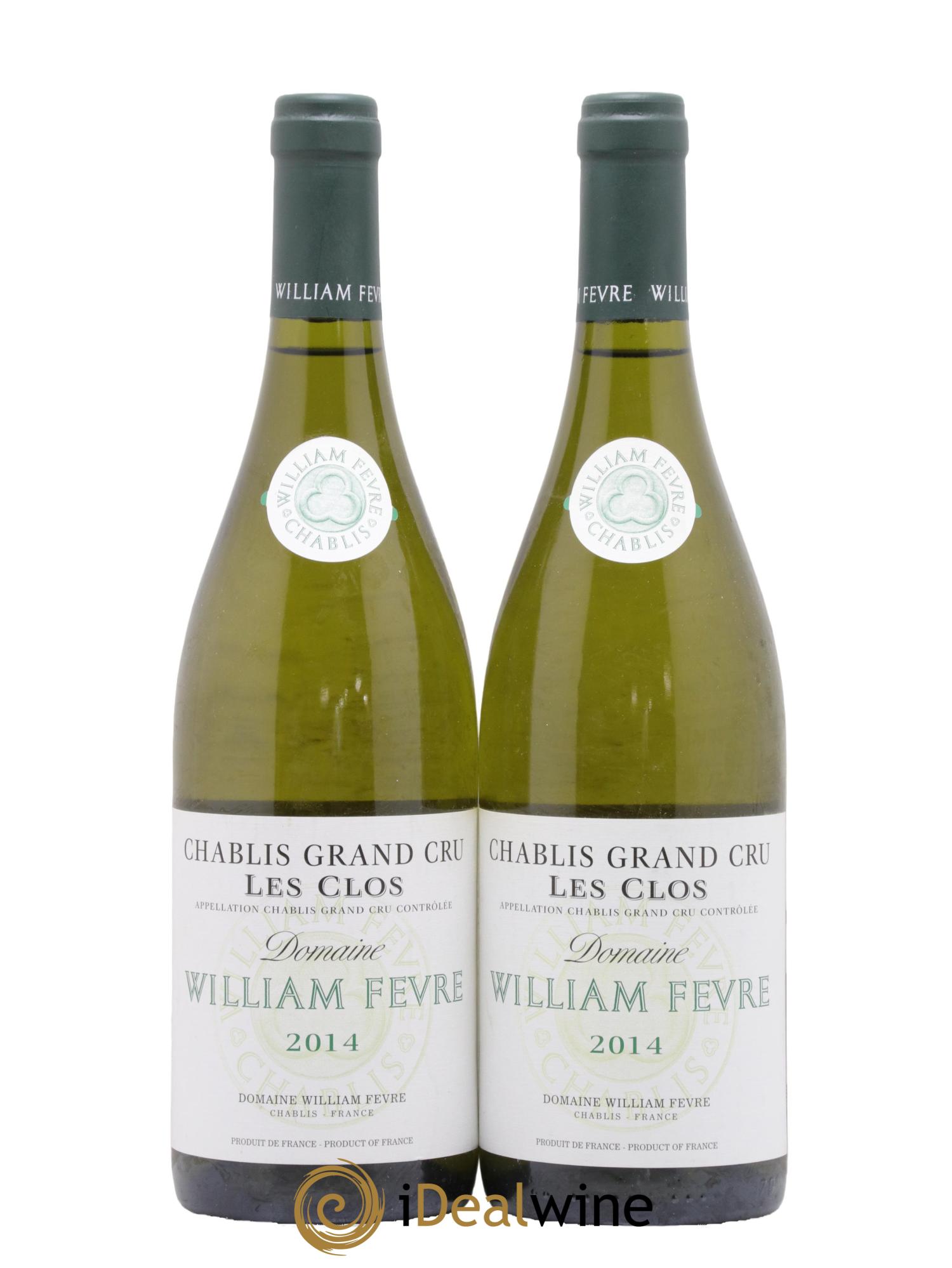 Chablis Grand Cru Les Clos William Fèvre 2014 - Lot of 2 bottles - 0