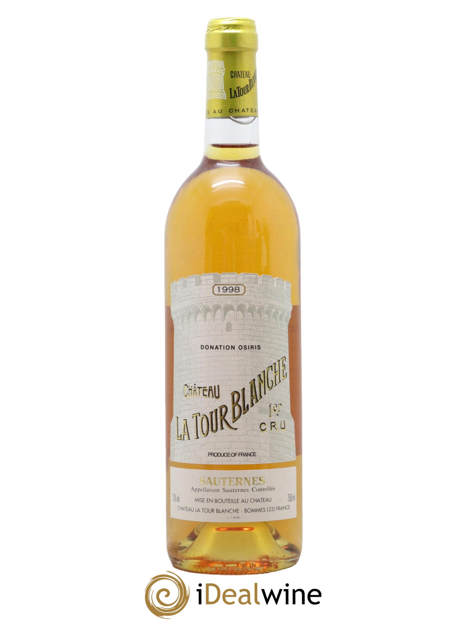 Château la Tour Blanche 1er Grand Cru Classé 1998 - Posten von 1 Flasche - 0