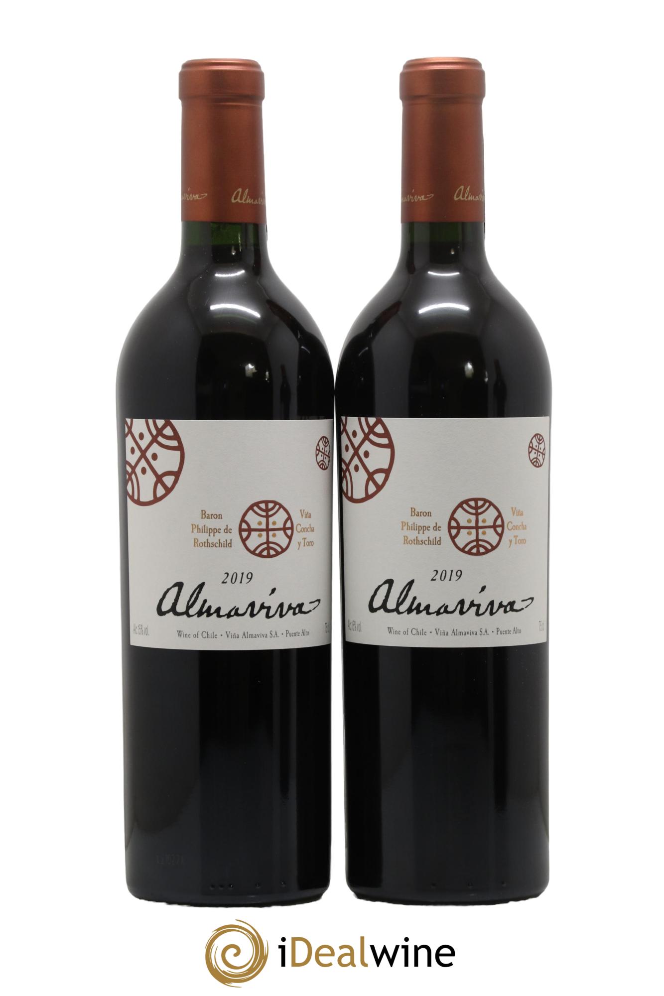 Chili Almaviva Baron P. de Rothschild Concha y Toro 2019 - Lot of 2 bottles - 0