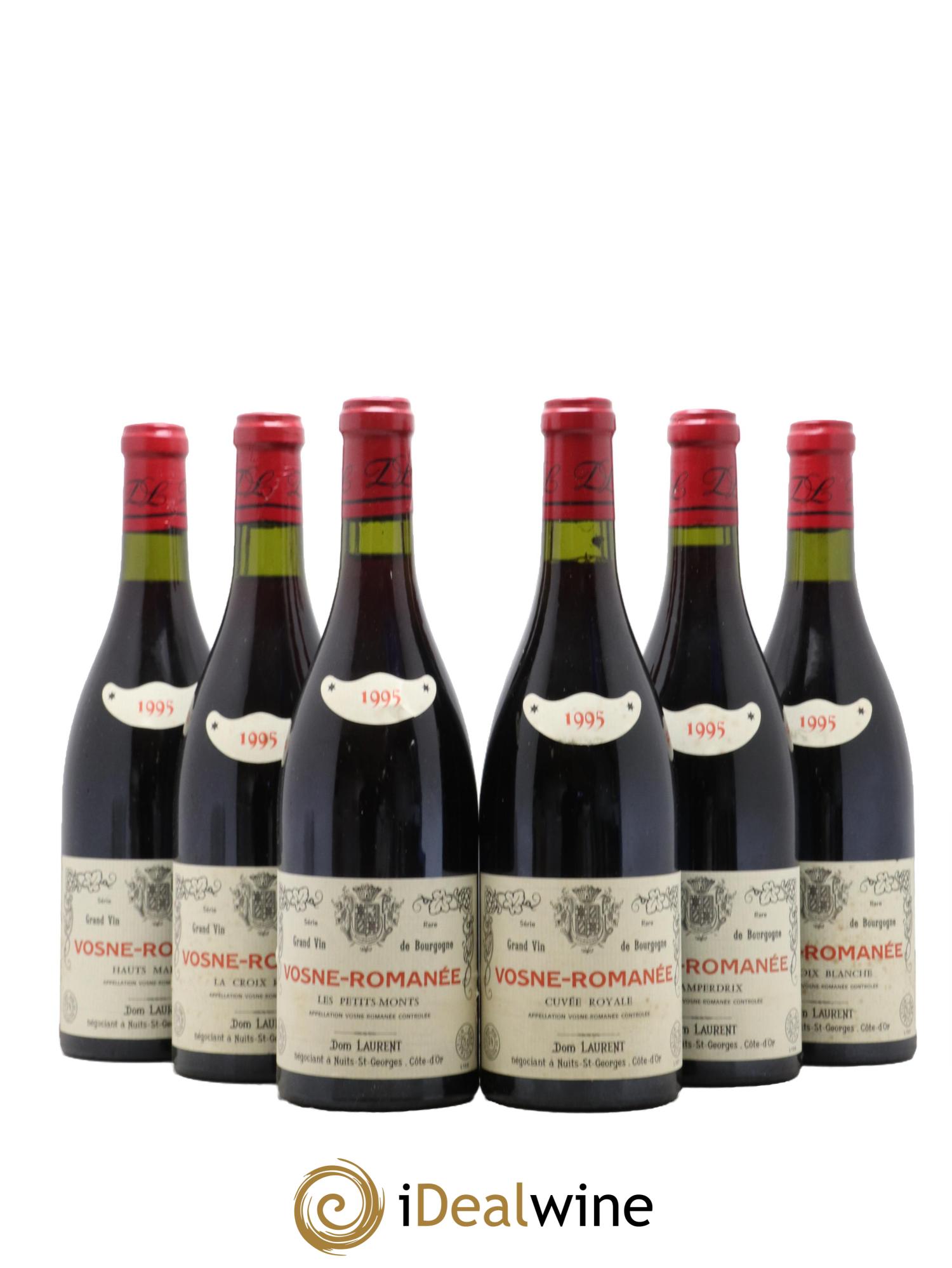 Vosne-Romanée Coffret 6 climats Dominique Laurent 1995 - Posten von 6 Flaschen - 0