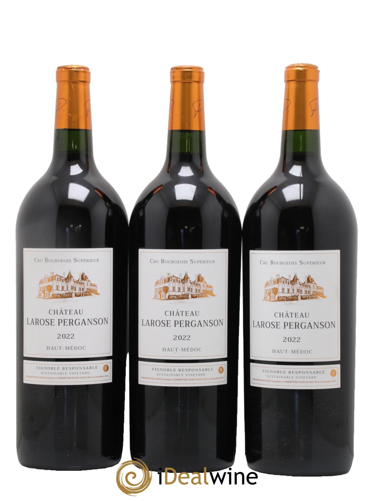 Haut Médoc Chateau Larose Perganson 2022 - Lot of 3 magnums - 0