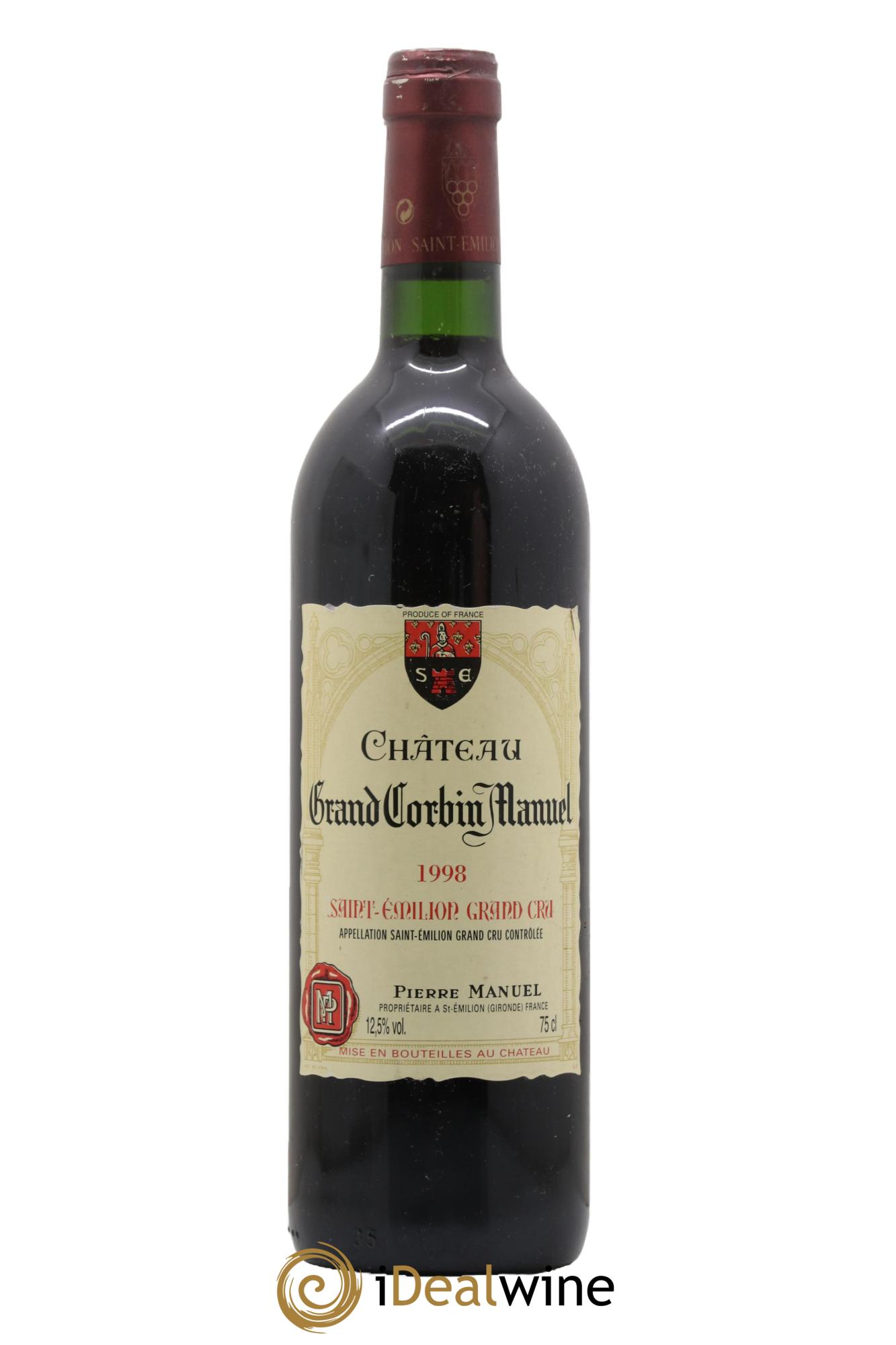 Château Grand Corbin Manuel 1998 - Posten von 1 Flasche - 0