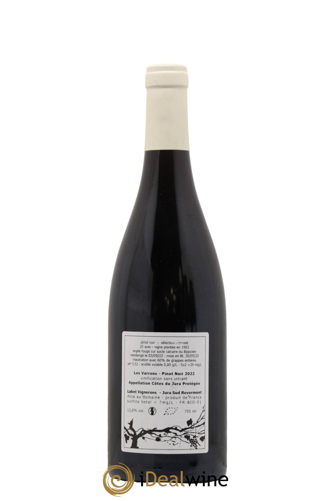 Côtes du Jura Pinot Noir Les Varrons Labet (Domaine)  2022 - Lot de 1 bouteille - 1