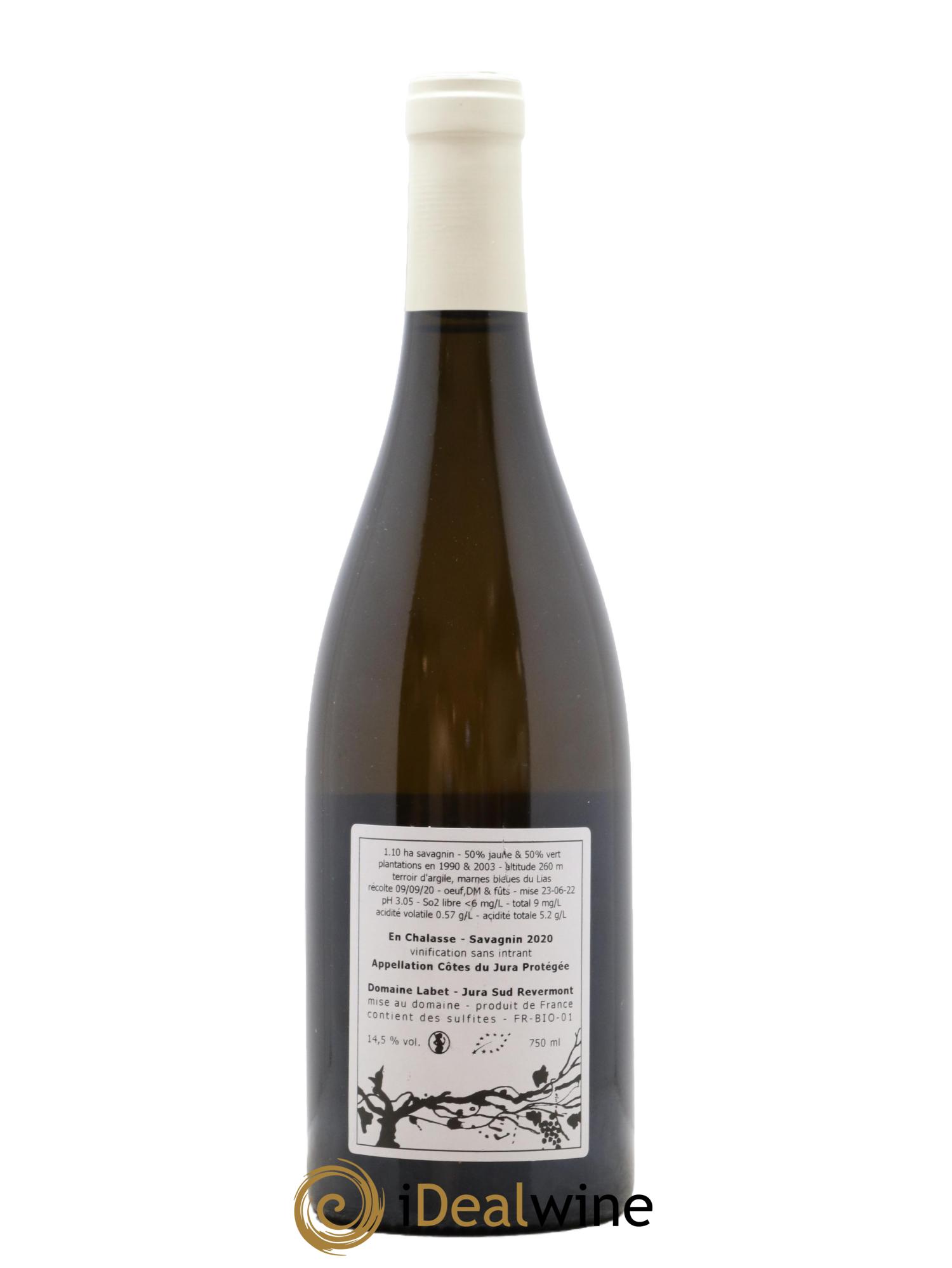 Côtes du Jura Fleur de Savagnin En Chalasse Romain - Julien  - Charline Labet 2020 - Lotto di 1 bottiglia - 1