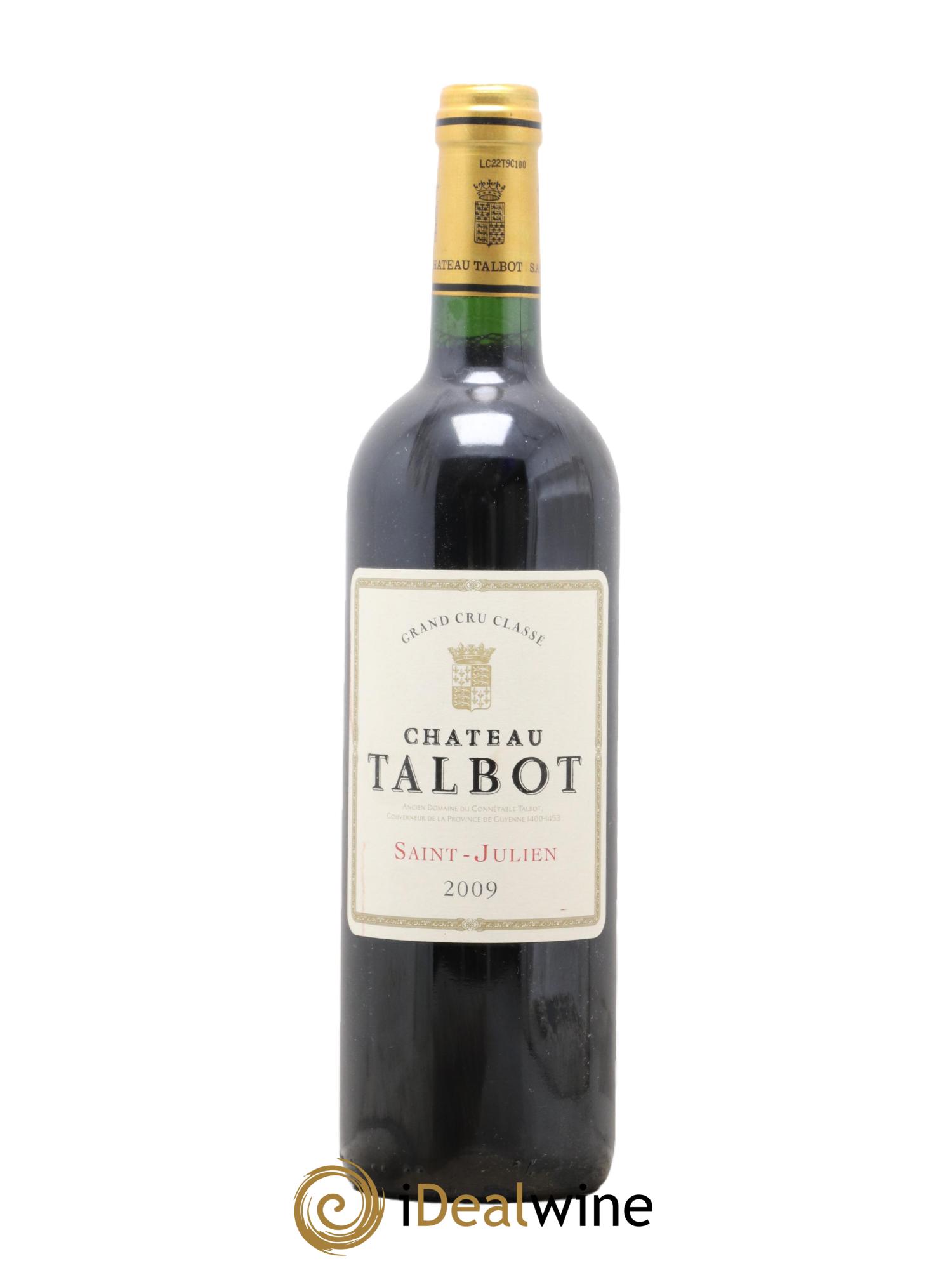 Château Talbot 4ème Grand Cru Classé 2009 - Posten von 1 Flasche - 0