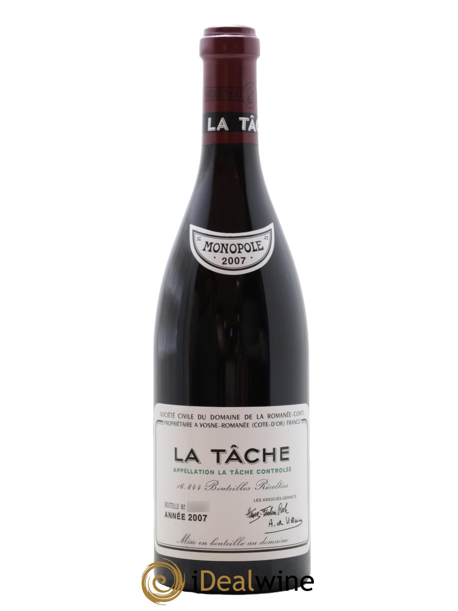 La Tâche Grand Cru Domaine de la Romanée-Conti 2007 - Lotto di 1 bottiglia - 1