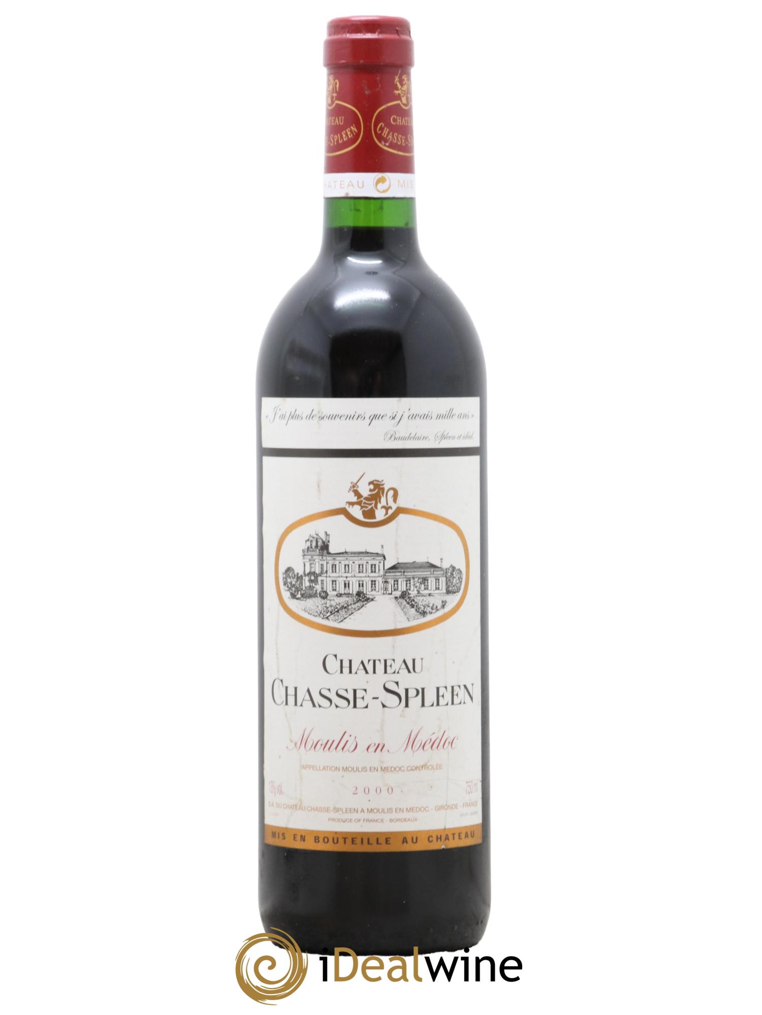 Château Chasse Spleen 2000 - Lot de 1 bouteille - 0