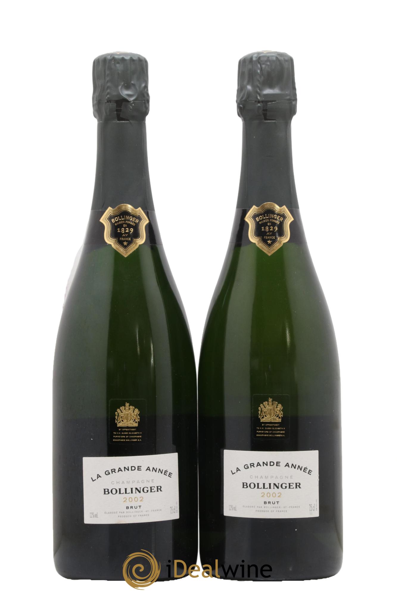 Grande Année Bollinger 2002 - Lot of 2 bottles - 0