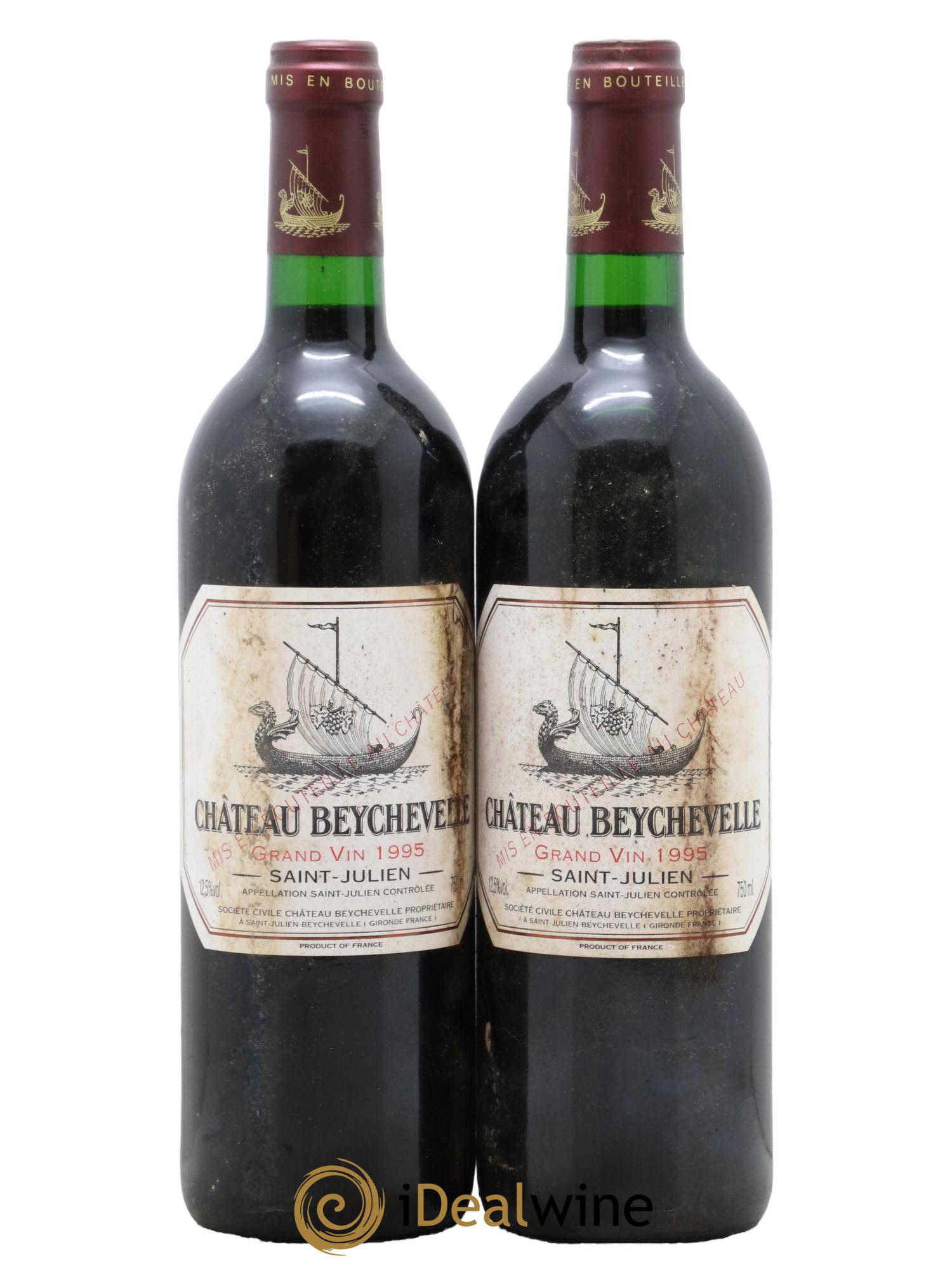 Château Beychevelle 4ème Grand Cru Classé  1995 - Posten von 2 Flaschen - 0