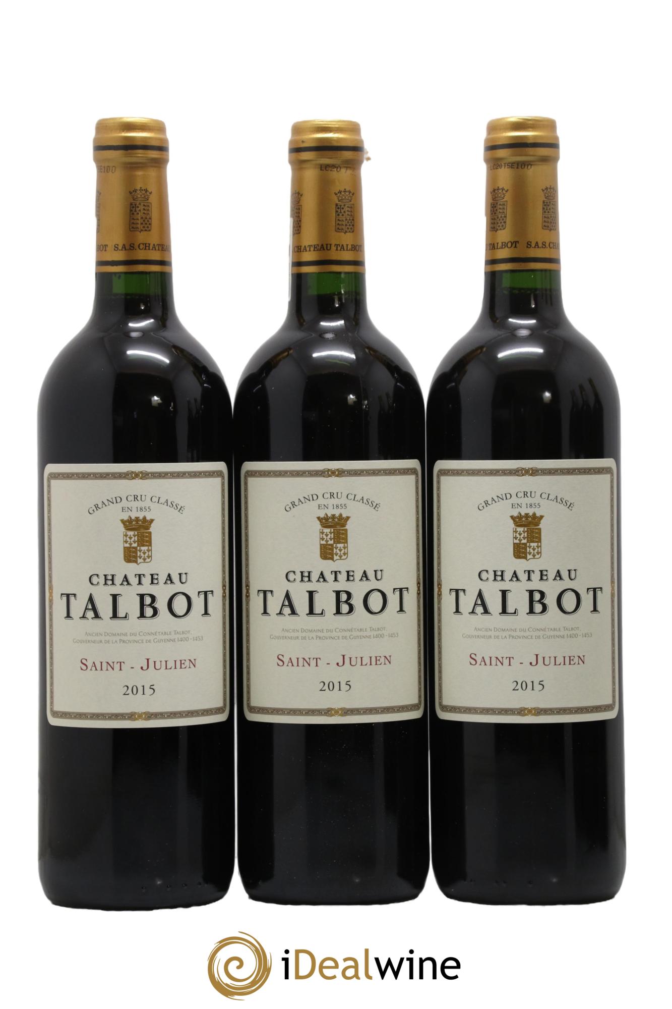 Château Talbot 4ème Grand Cru Classé 2015 - Lot de 6 bouteilles - 1