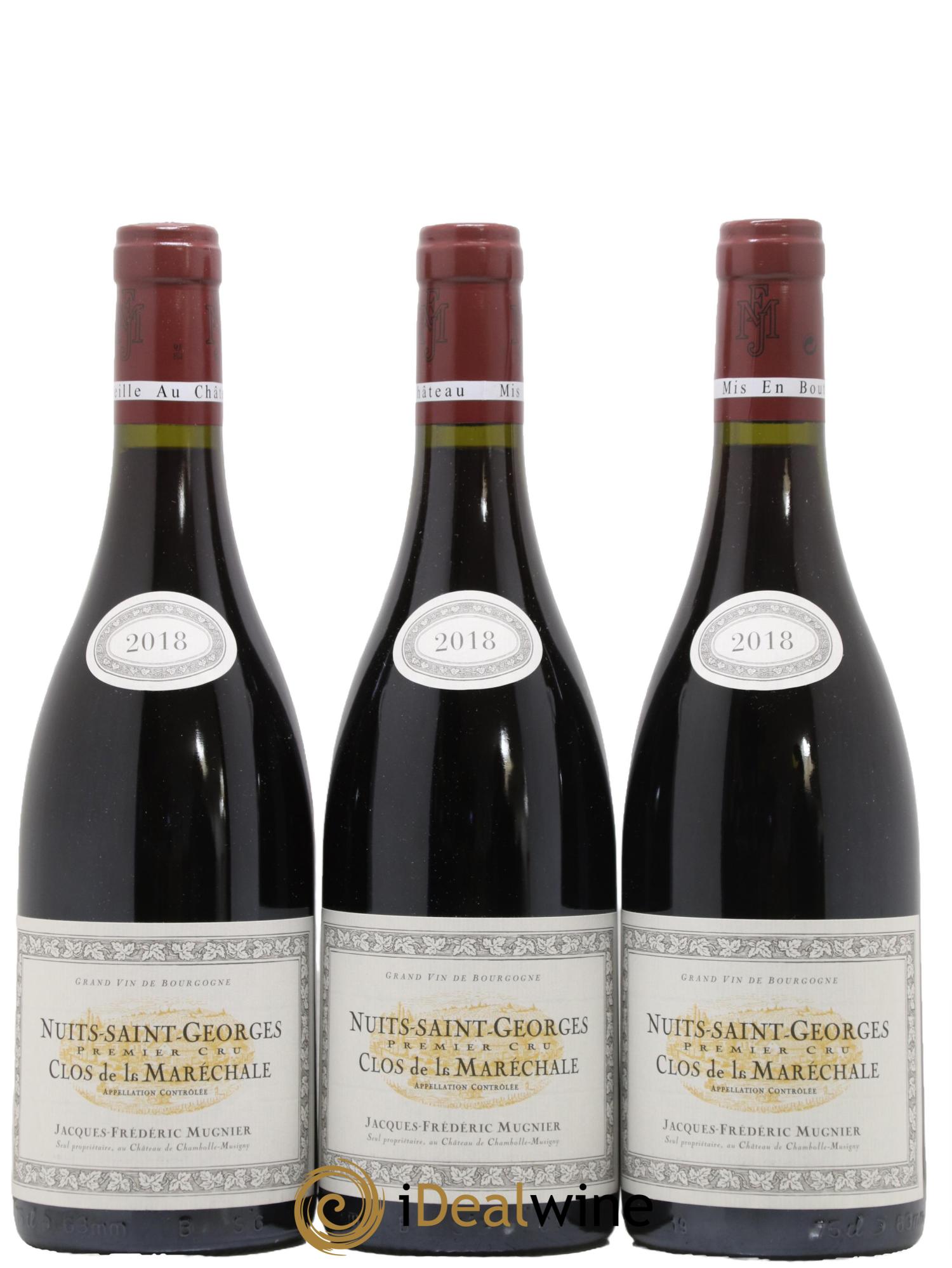 Nuits Saint-Georges 1er Cru Clos de La Maréchale Jacques-Frédéric Mugnier 2018 - Lot of 3 bottles - 0