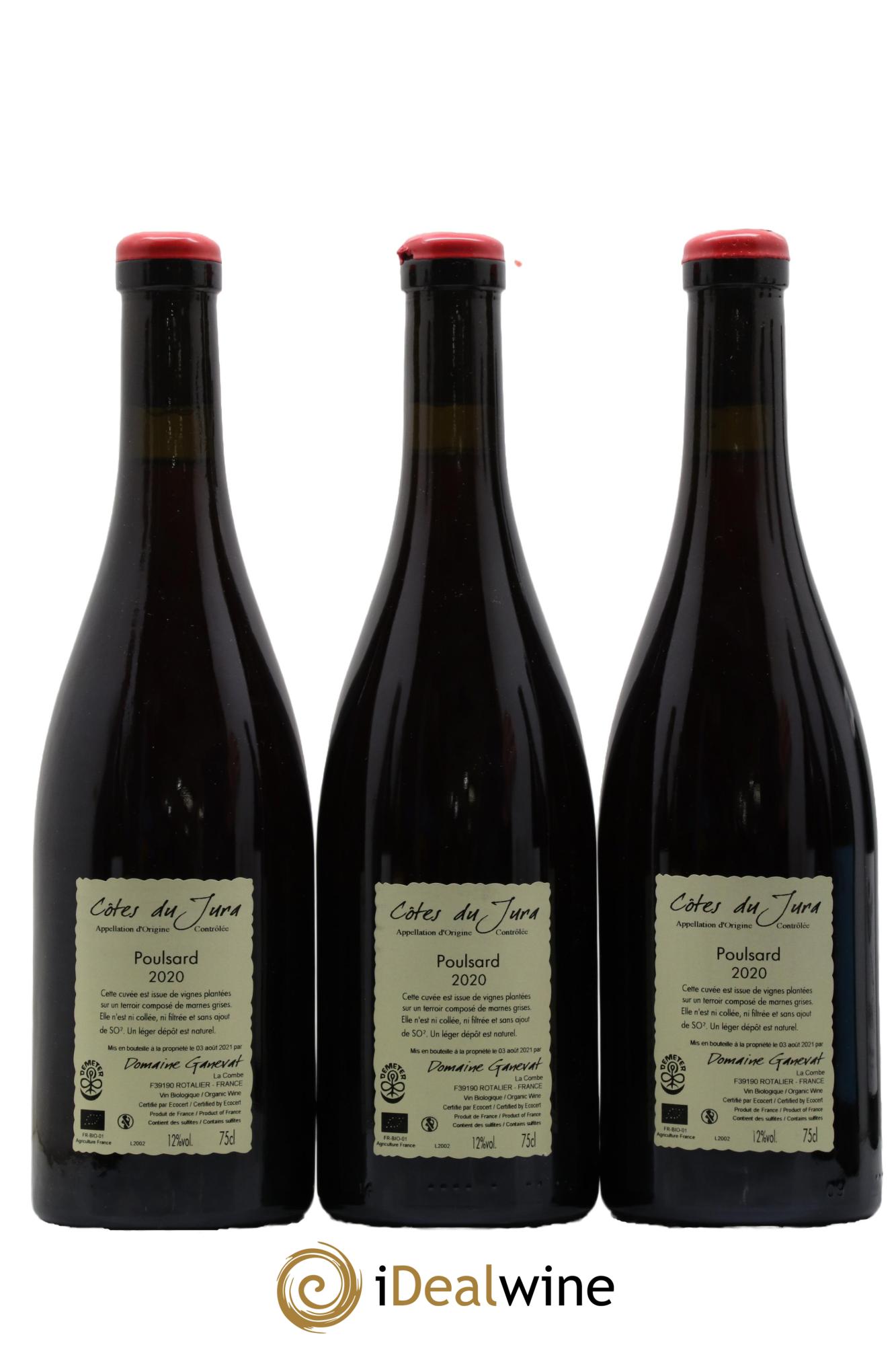 Côtes du Jura Les Chalasses Vieilles Vignes Poulsard Jean-François Ganevat (Domaine) 2020 - Lot of 3 bottles - 1