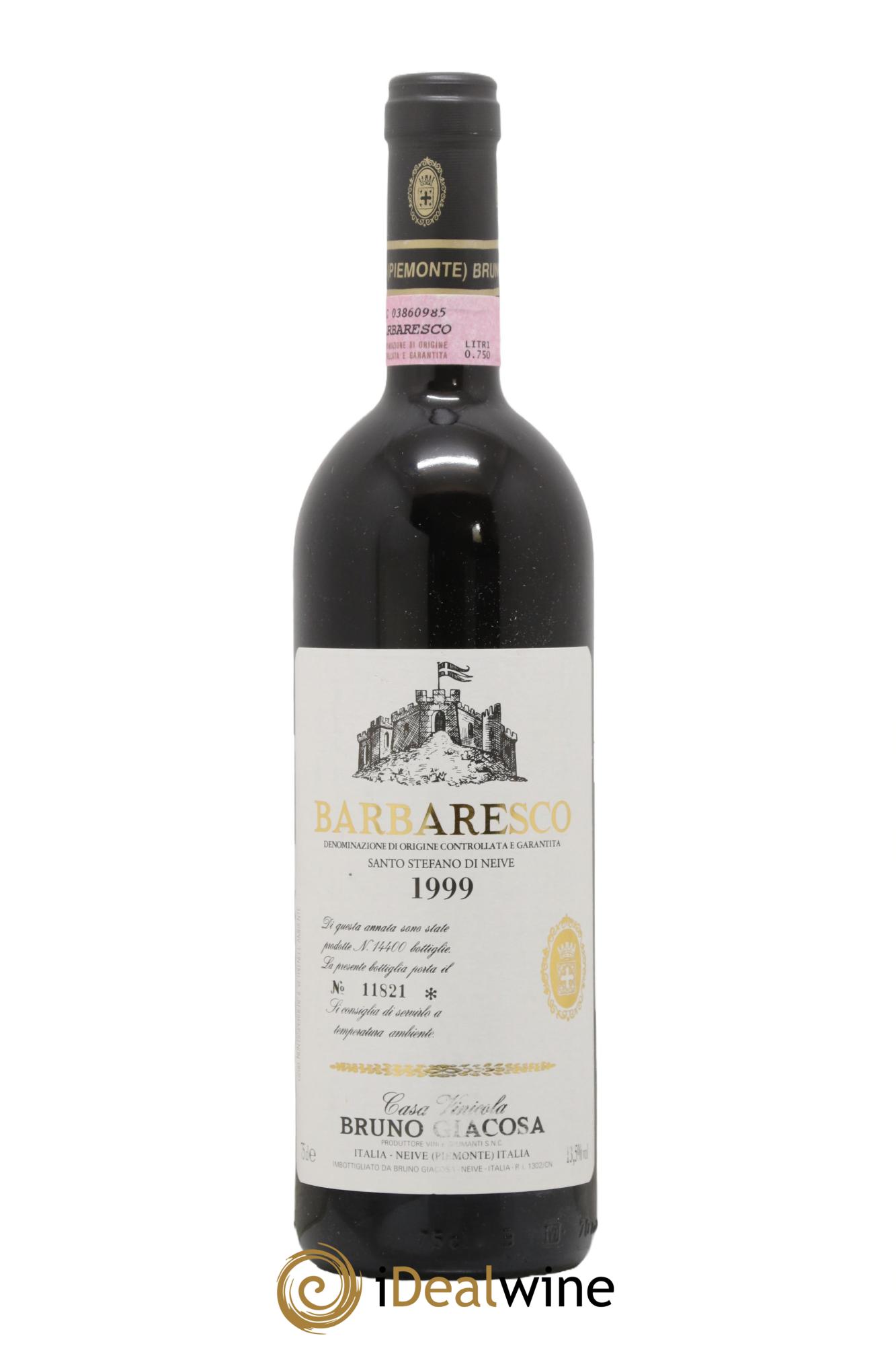 Barbaresco DOCG Albesani Vigna Santo Stefano Bruno Giacosa 1999 - Lot of 1 bottle - 0