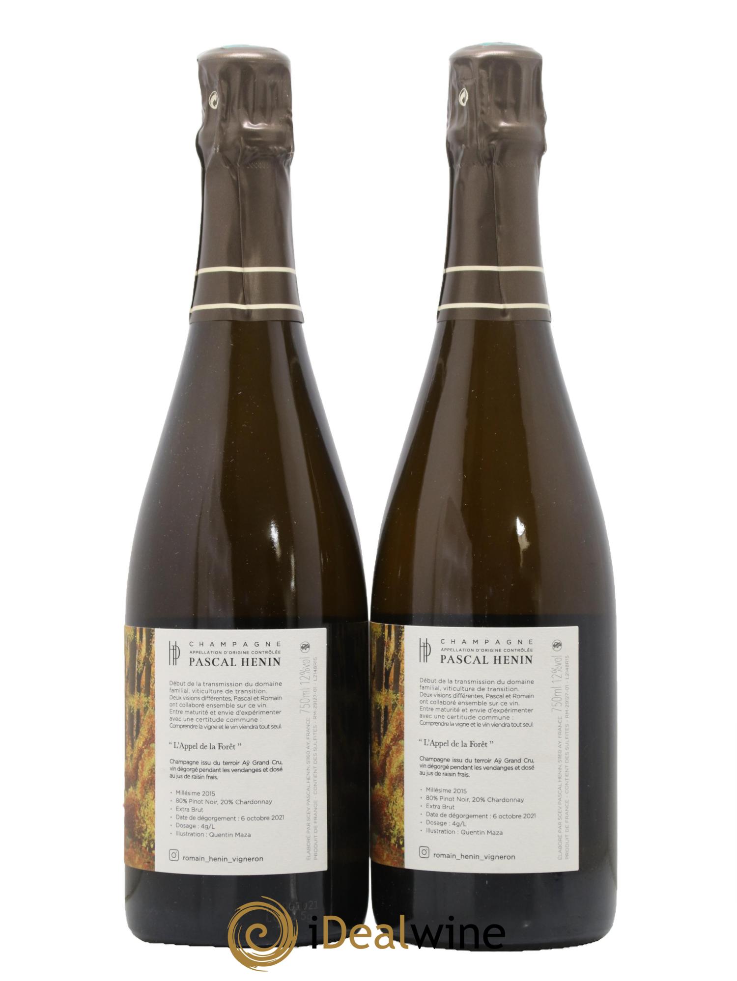 Champagne Grand Cru L' Appel De La Forêt 2015 - Lot de 2 bouteilles - 1