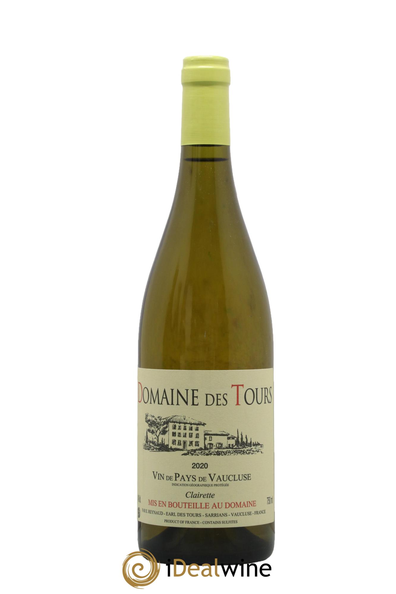 IGP Vaucluse (Vin de Pays de Vaucluse) Domaine des Tours Clairette Emmanuel Reynaud 2020 - Lotto di 1 bottiglia - 0