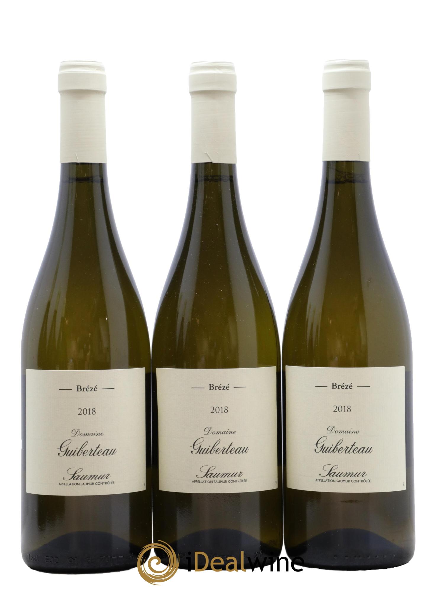 Saumur Brézé Domaine Guiberteau 2018 - Lot de 3 bouteilles - 0