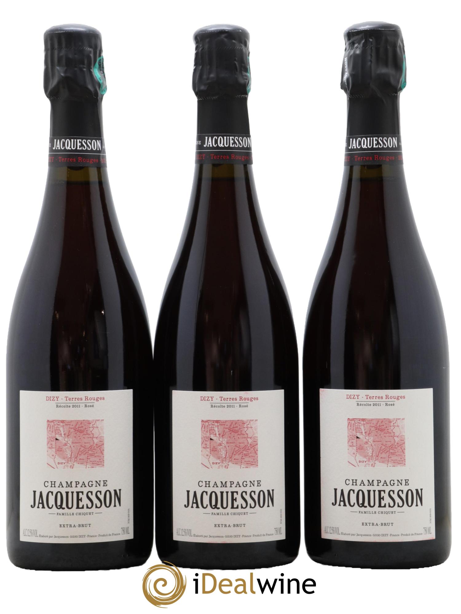 Dizy Terres Rouges Jacquesson 2011 - Lot of 3 bottles - 0