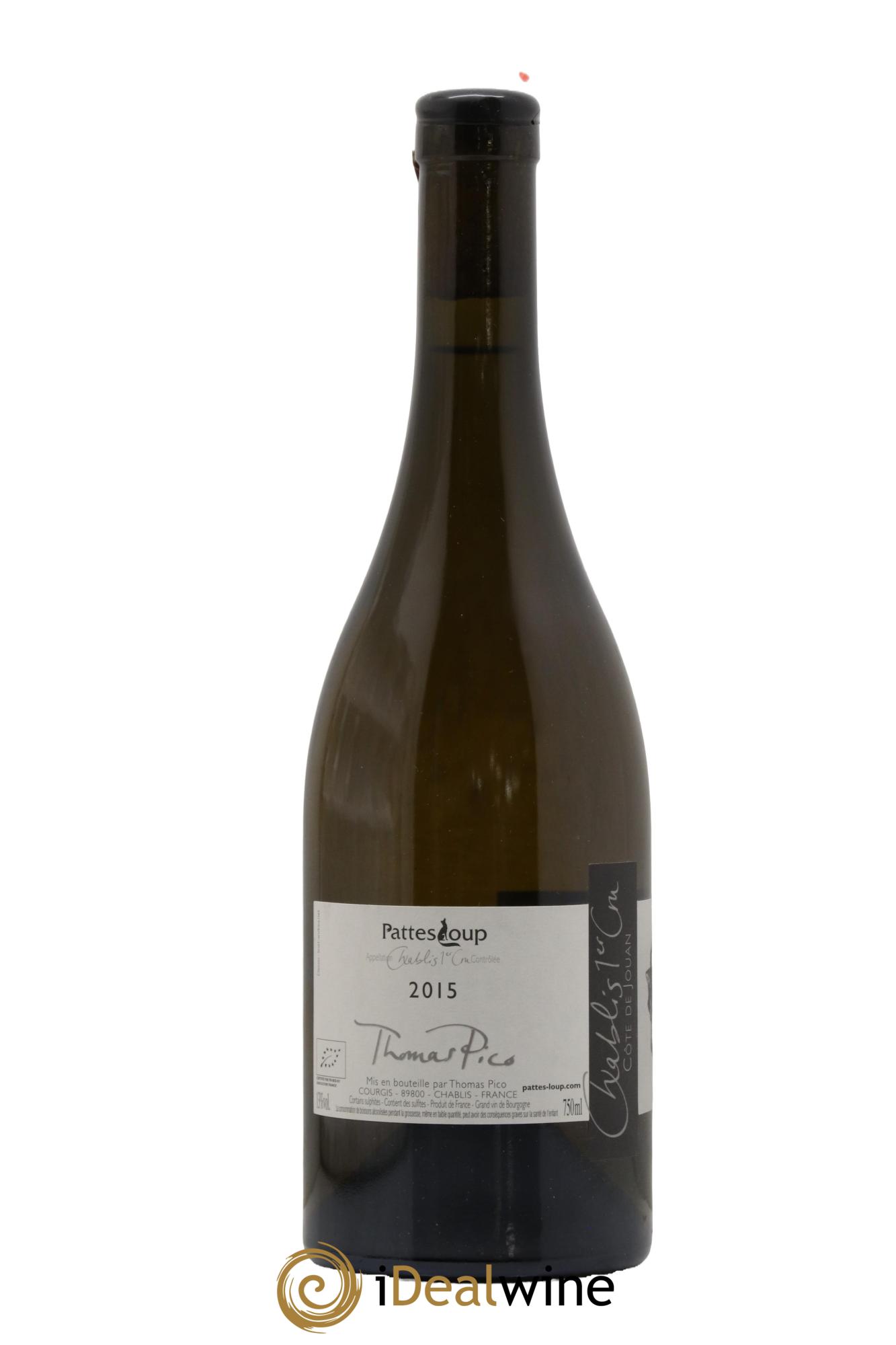 Chablis 1er Cru Côte de Jouan Thomas Pico 2015 - Lot de 1 bouteille - 0