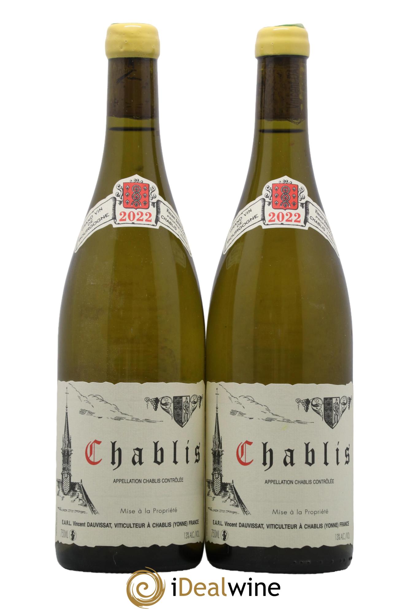 Chablis Vincent Dauvissat (Domaine)  2022 - Posten von 2 Flaschen - 0