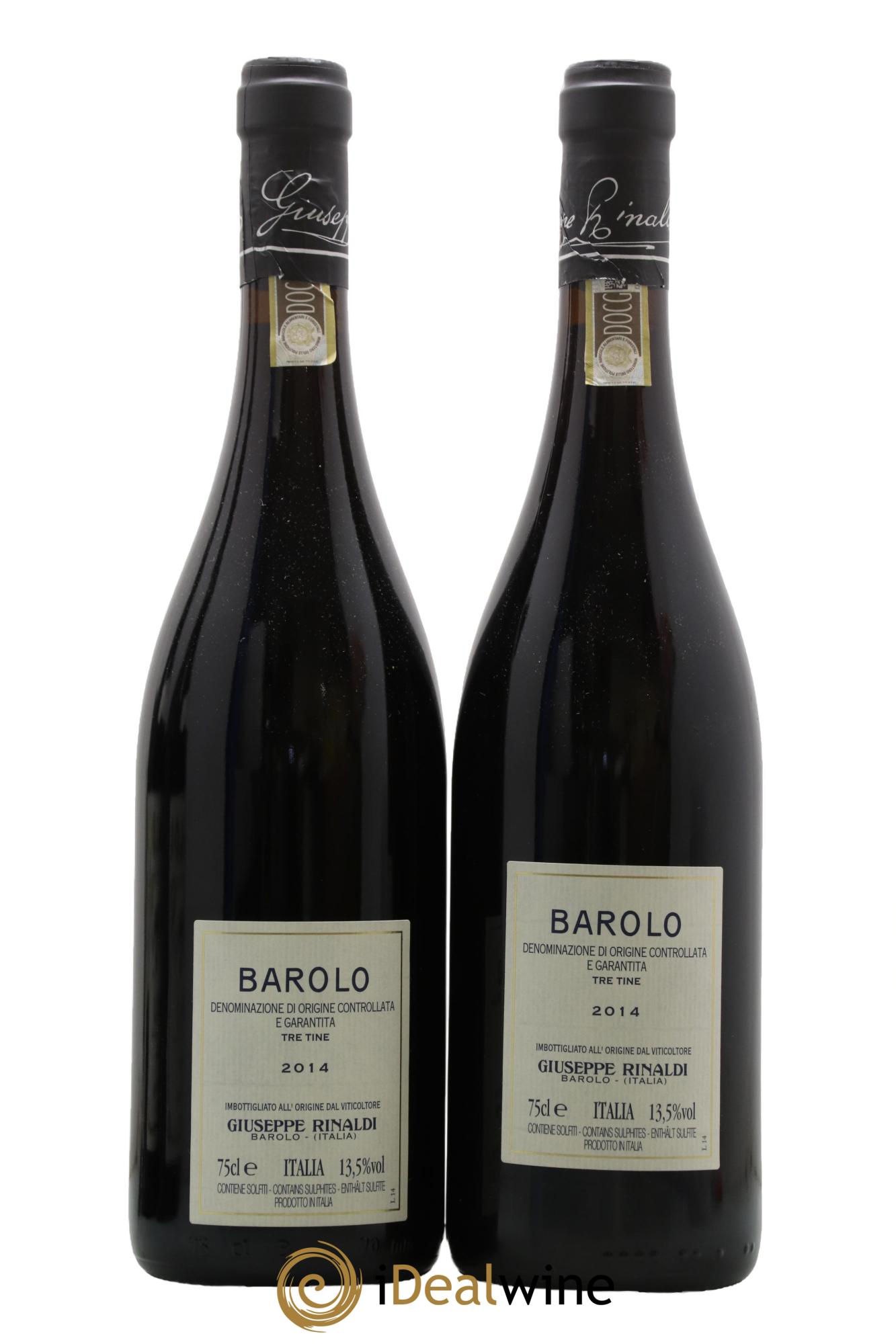 Barolo DOCG Tre Tine Giuseppe Rinaldi 2014 - Lotto di 2 bottiglie - 1