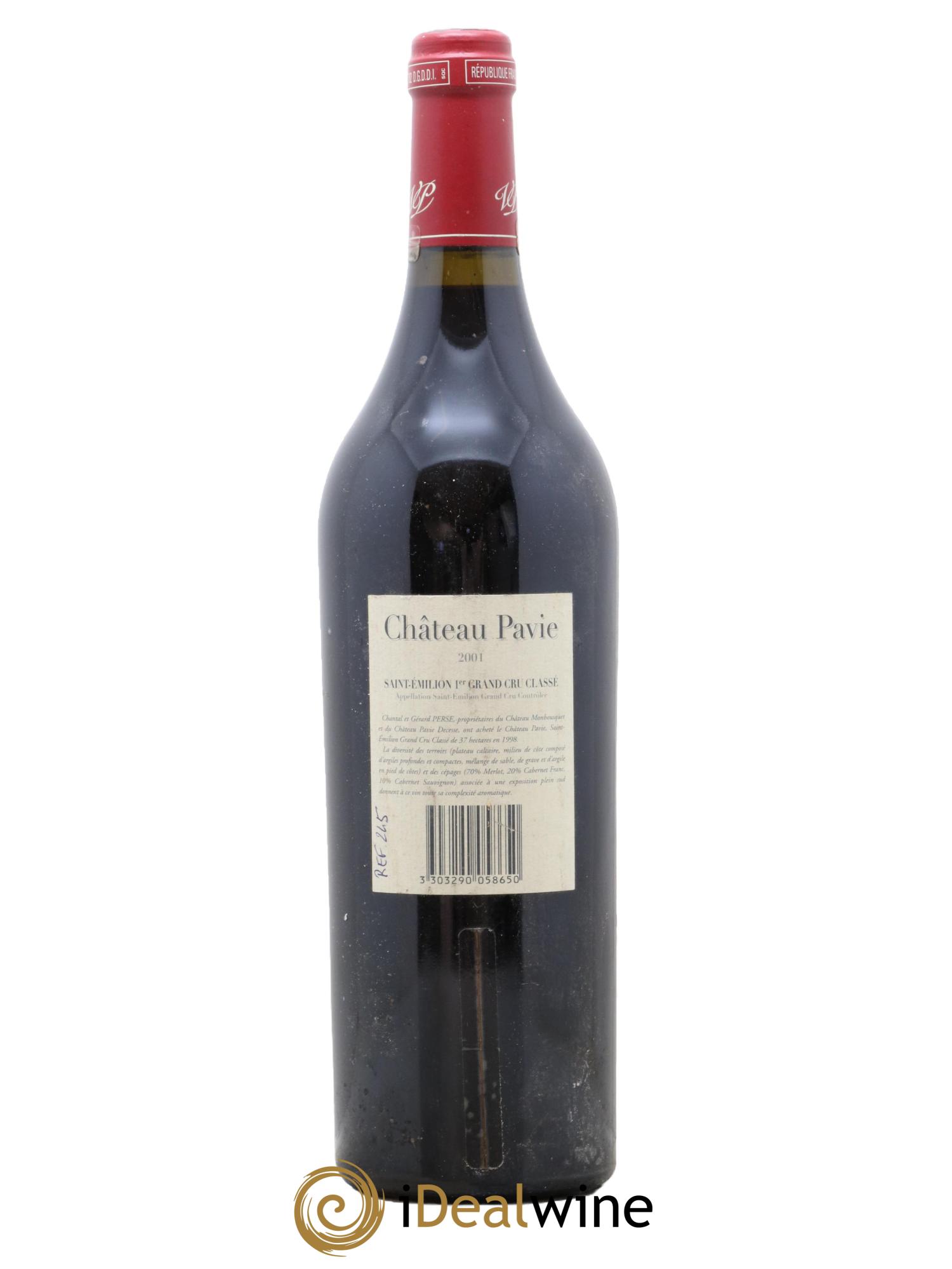 Château Pavie 1er Grand Cru Classé A 2001 - Lot de 1 bouteille - 1