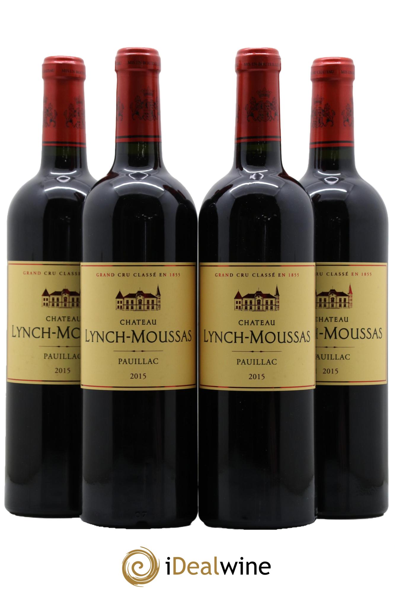 Château Lynch Moussas 5ème Grand Cru Classé 2015 - Lot de 4 bouteilles - 0