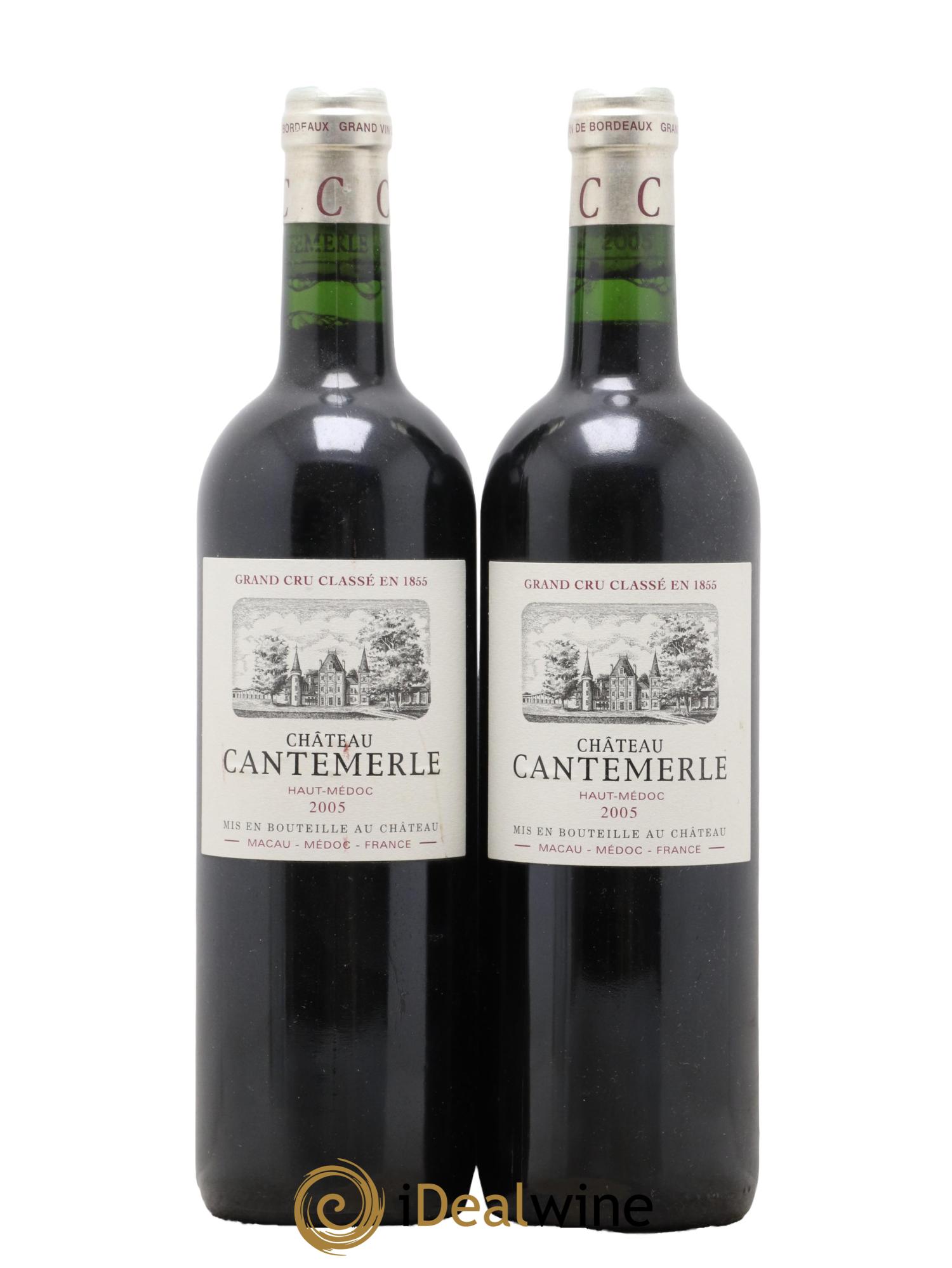 Château Cantemerle 5ème Grand Cru Classé 2005 - Lot de 2 bouteilles - 0