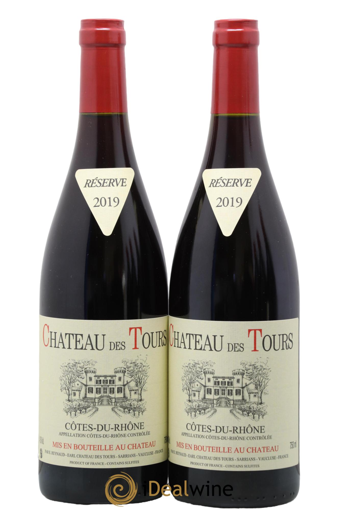 Côtes du Rhône Château des Tours Emmanuel Reynaud 2019 - Lot de 2 bouteilles - 0