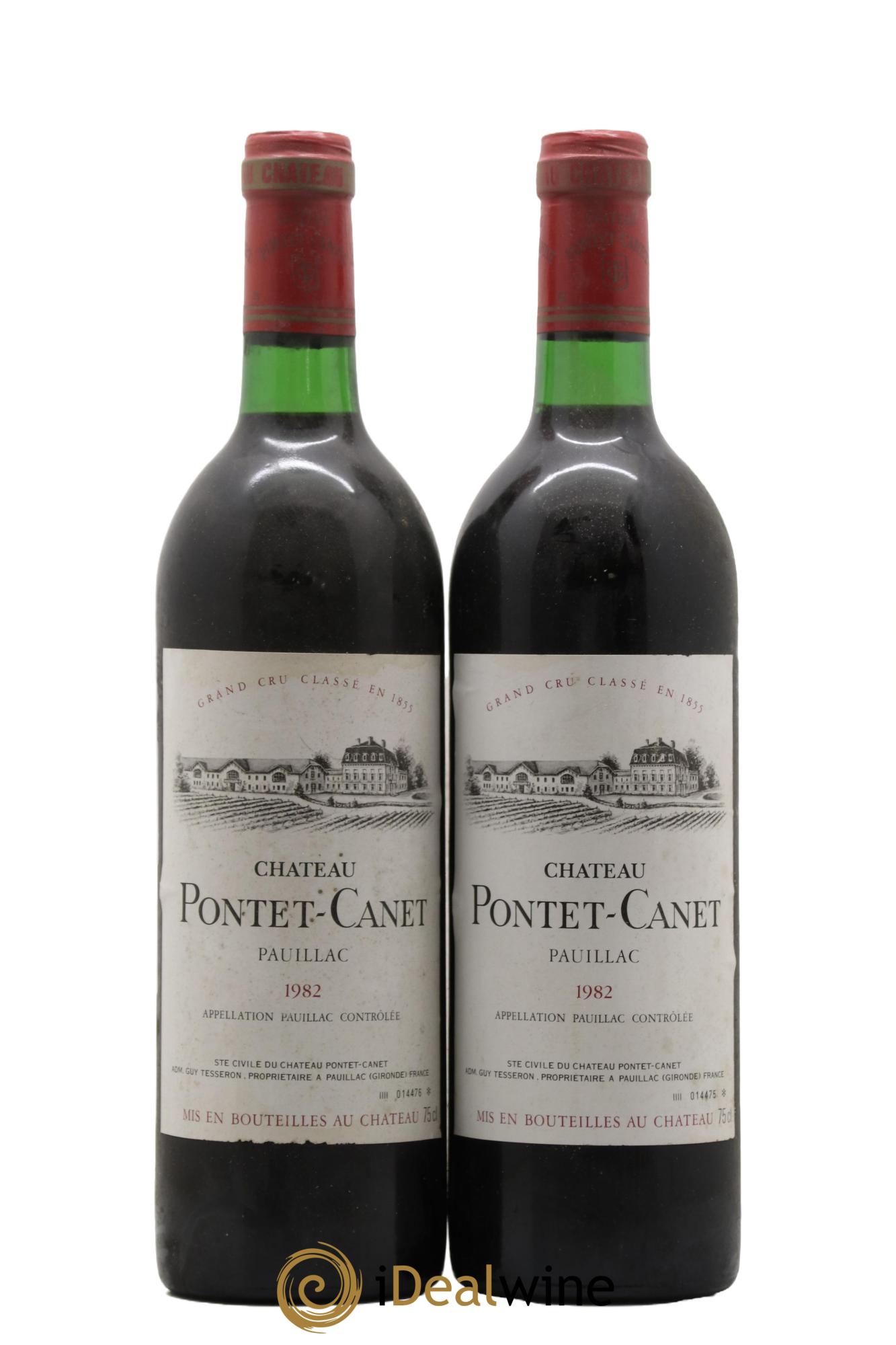 Château Pontet Canet 5ème Grand Cru Classé 1982 - Lotto di 2 bottiglie - 0