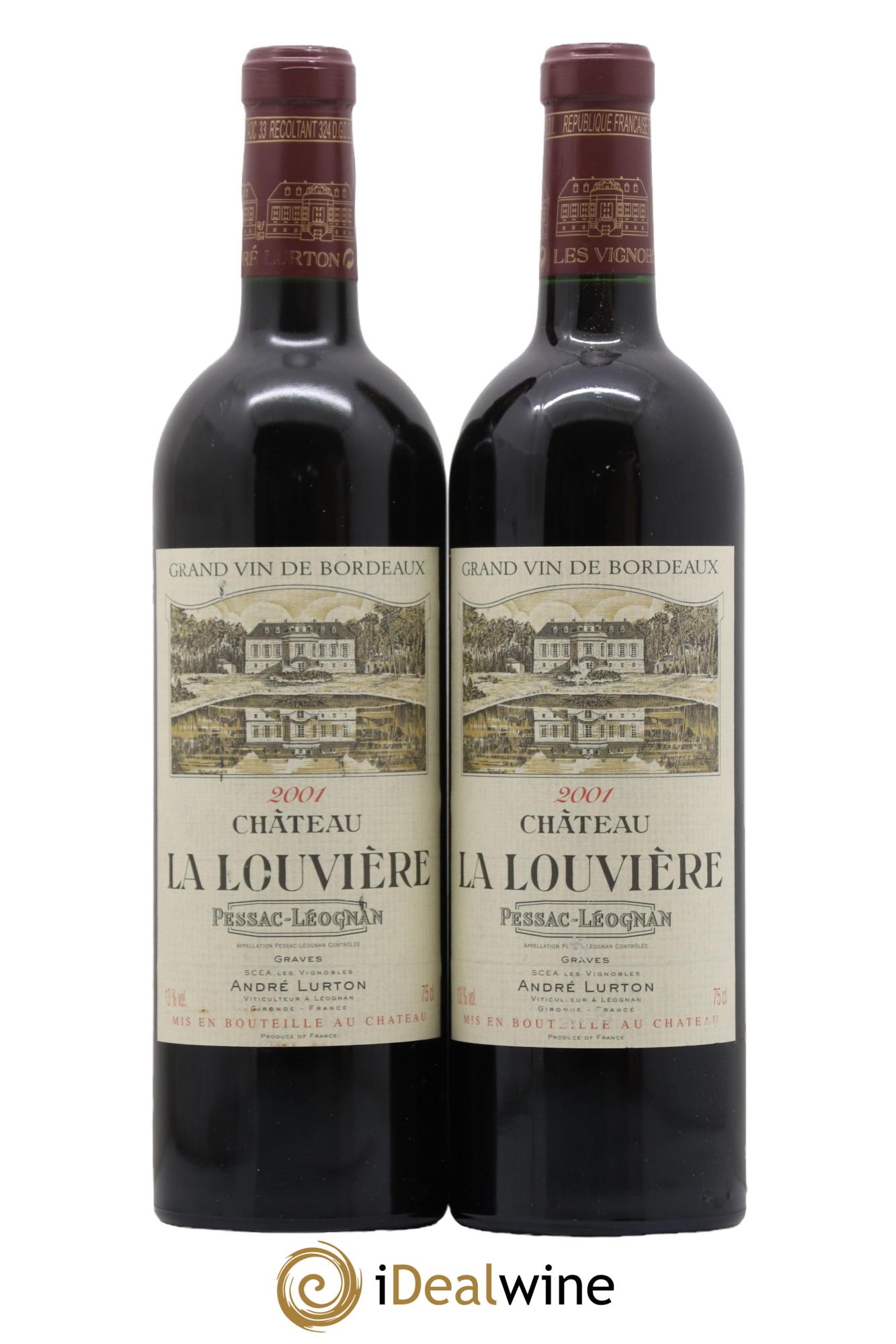 Château la Louvière 2001 - Posten von 2 Flaschen - 0