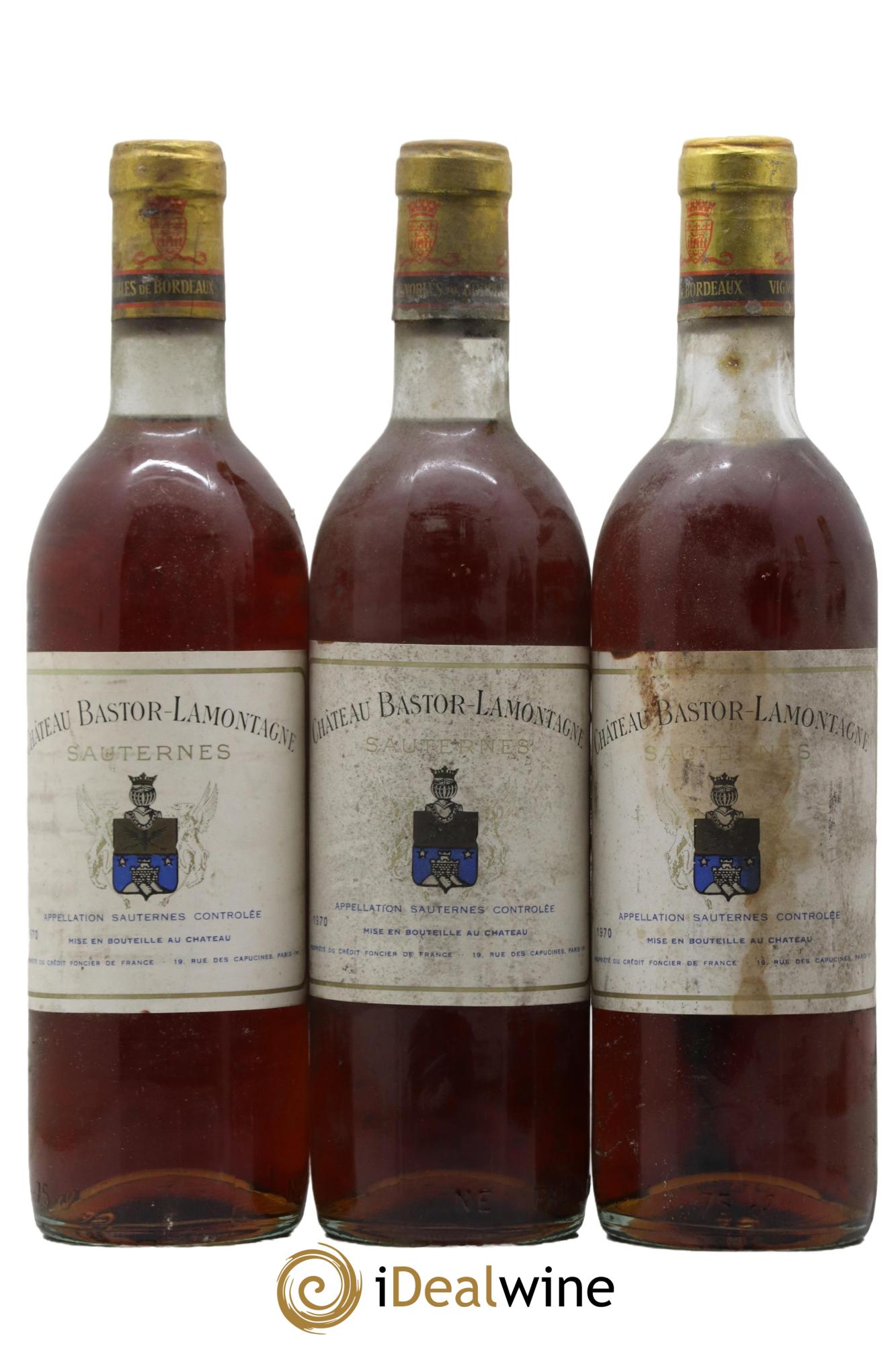 Château Bastor Lamontagne  1970 - Lot of 3 bottles - 0