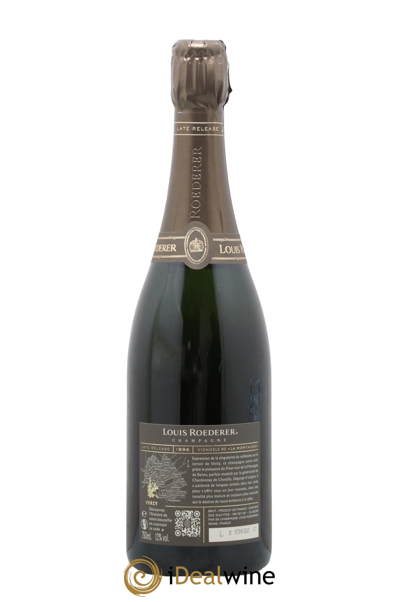 Late Release Louis Roederer 1996 - Posten von 1 Flasche - 2