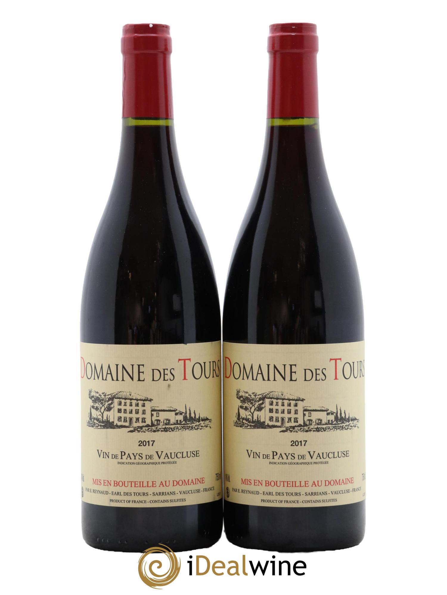 IGP Vaucluse (Vin de Pays de Vaucluse) Domaine des Tours Emmanuel Reynaud 2017 - Lot de 2 bouteilles - 0