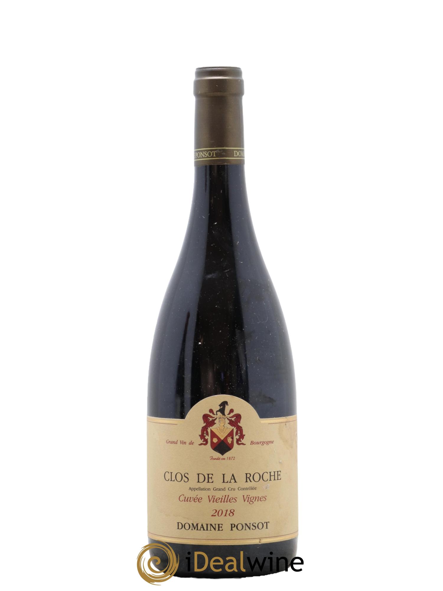 Clos de la Roche Grand Cru Vieilles Vignes Ponsot (Domaine) 2018 - Lot de 1 bouteille - 0