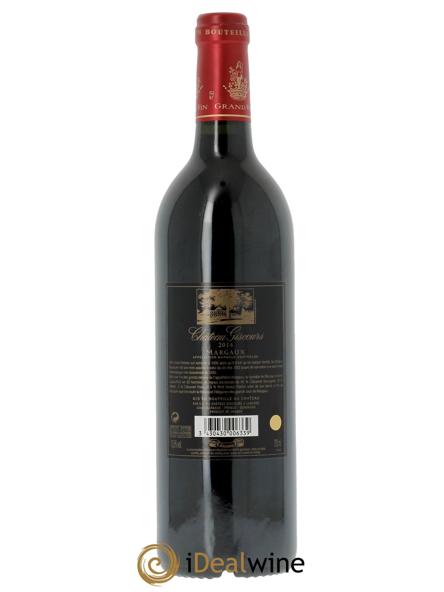 Château Giscours 3ème Grand Cru Classé (Cassetta in legno a partire da  12 bts) 2014 - Lotto di 1 bottiglia - 1