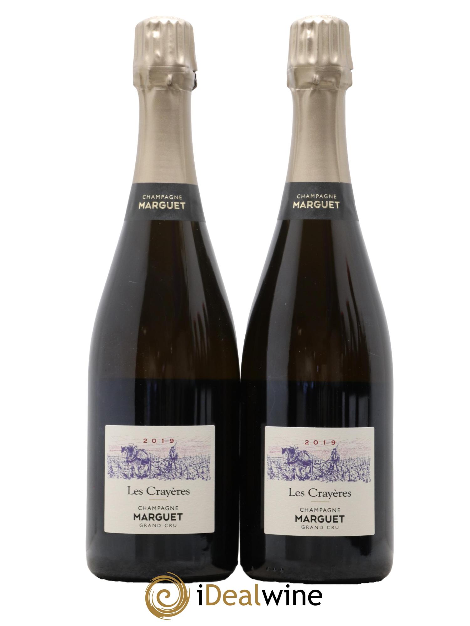 Champagne Les Crayères Pinot Noir Marguet 2019 - Lotto di 2 bottiglie - 0