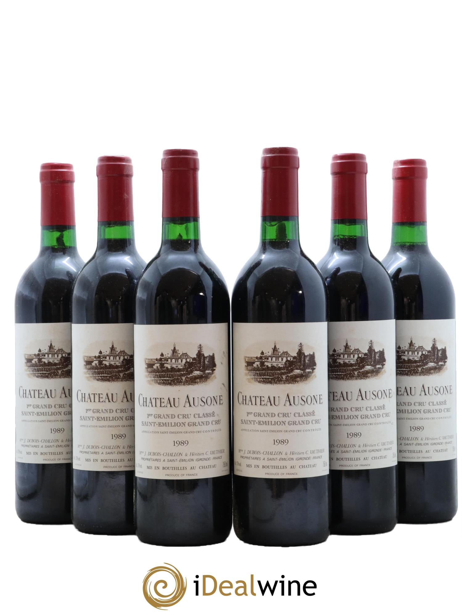 Château Ausone 1er Grand Cru Classé A 1989 - Lot de 6 bouteilles - 0