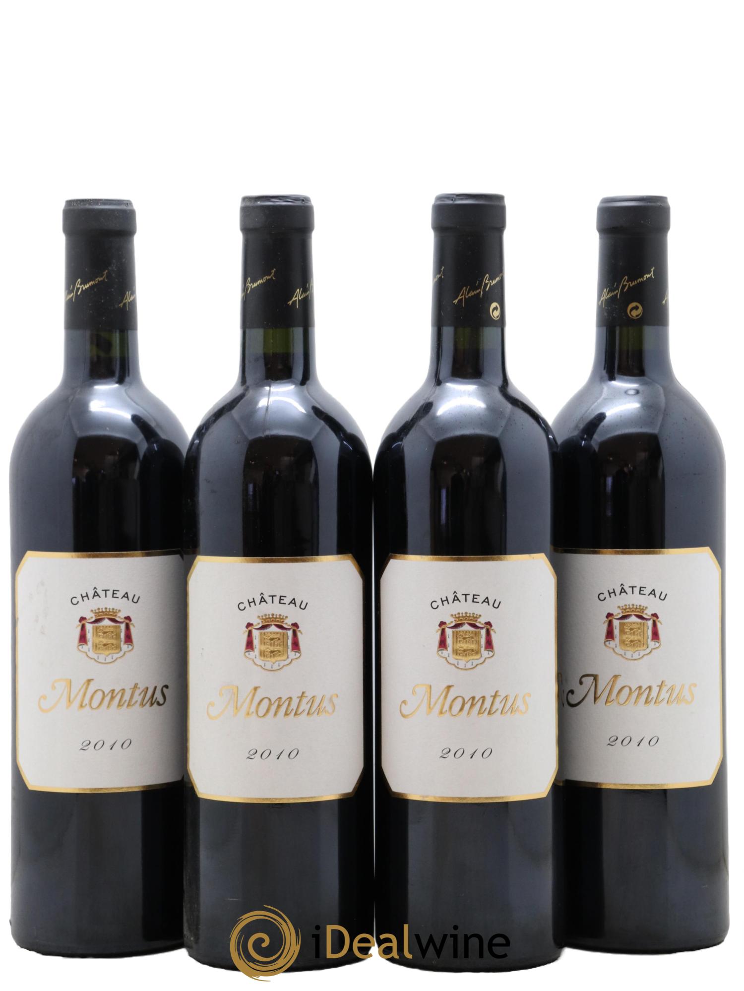 Madiran Château Montus Alain Brumont  2010 - Lot de 4 bouteilles - 0