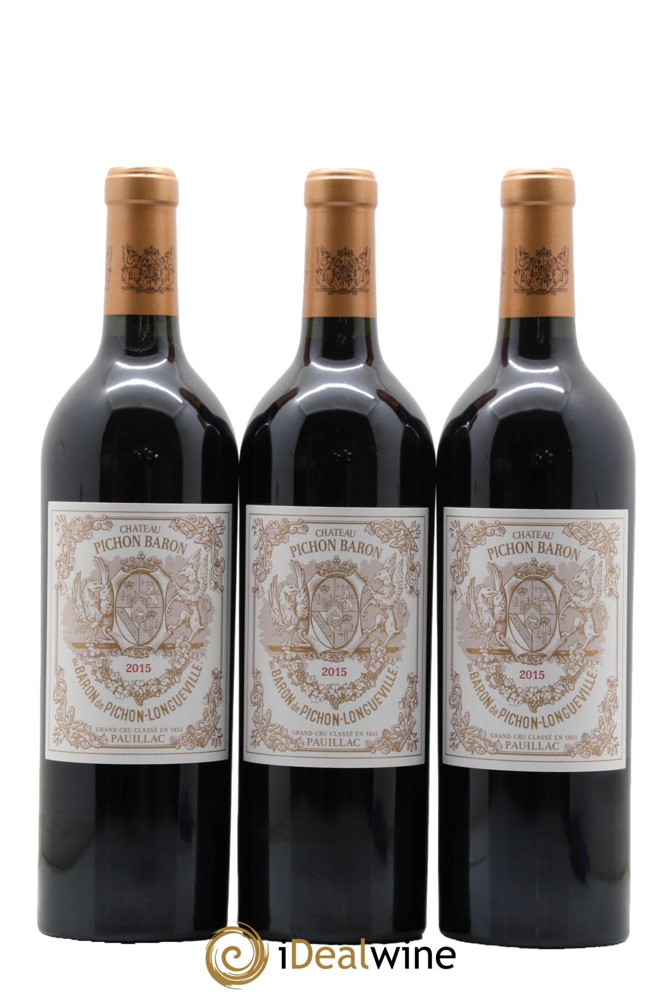 Pichon Longueville Baron 2ème Grand Cru Classé 2015 - Lot of 3 bottles - 0