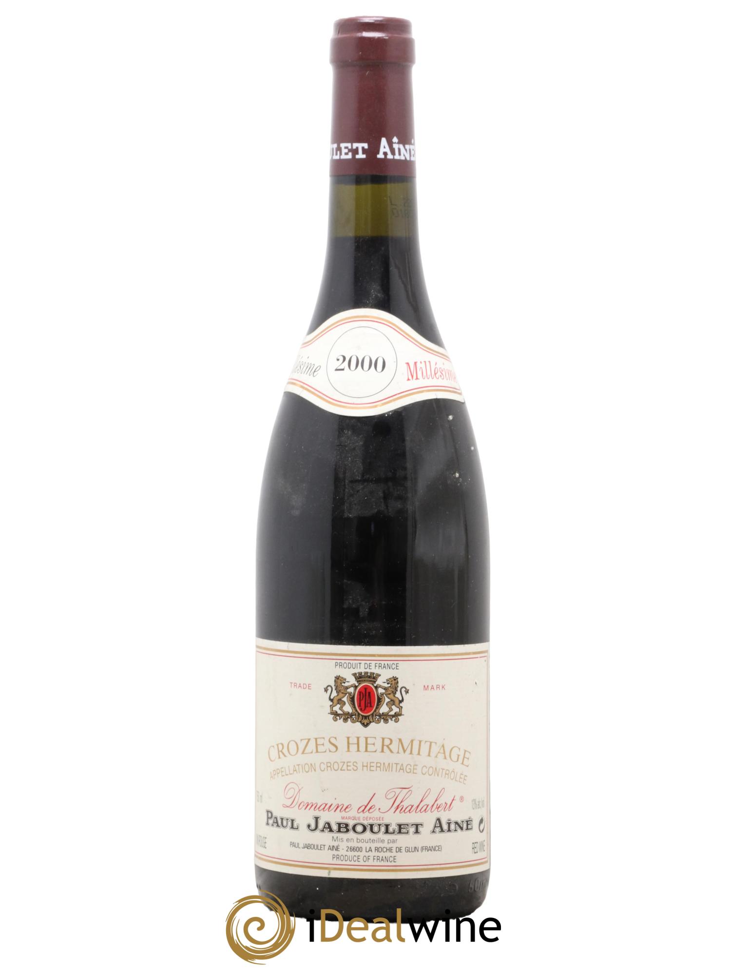 Crozes-Hermitage Domaine de Thalabert Paul Jaboulet Ainé 2000 - Lot de 1 bouteille - 0