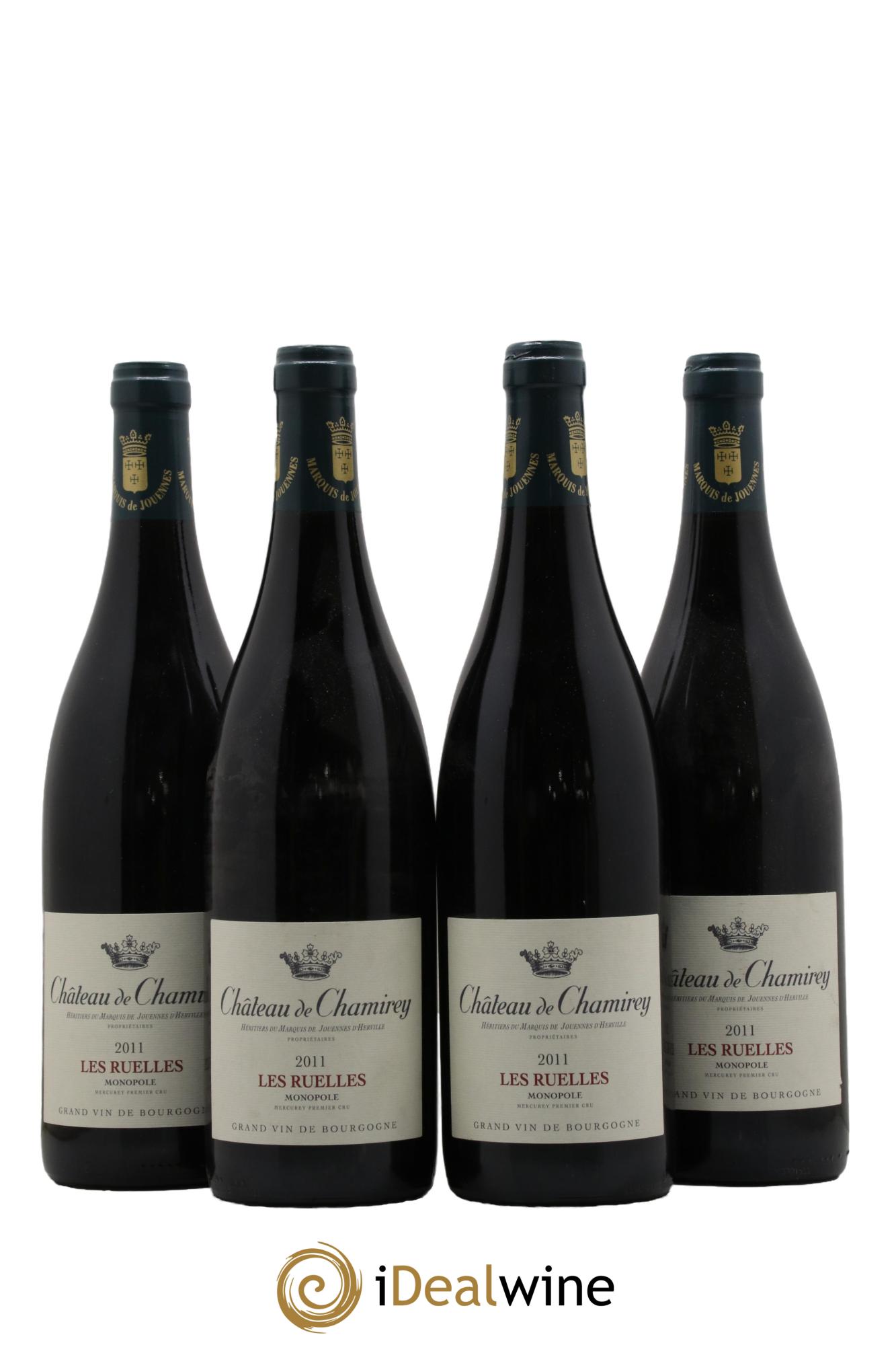 Mercurey 1er Cru Clos des Ruelles Château de Chamirey  2011 - Lot of 4 bottles - 0