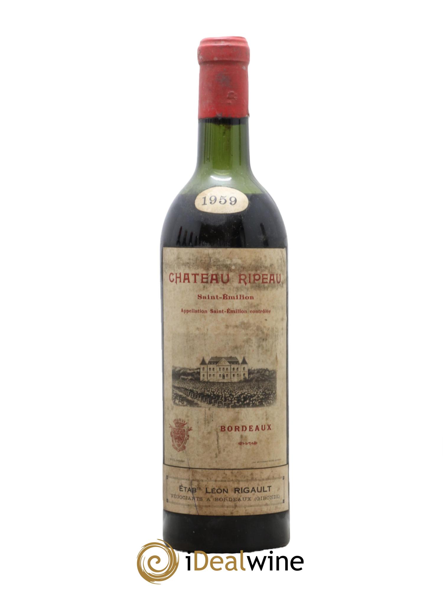 Château Ripeau Grand Cru Classé 1959 - Lot de 1 bouteille - 0