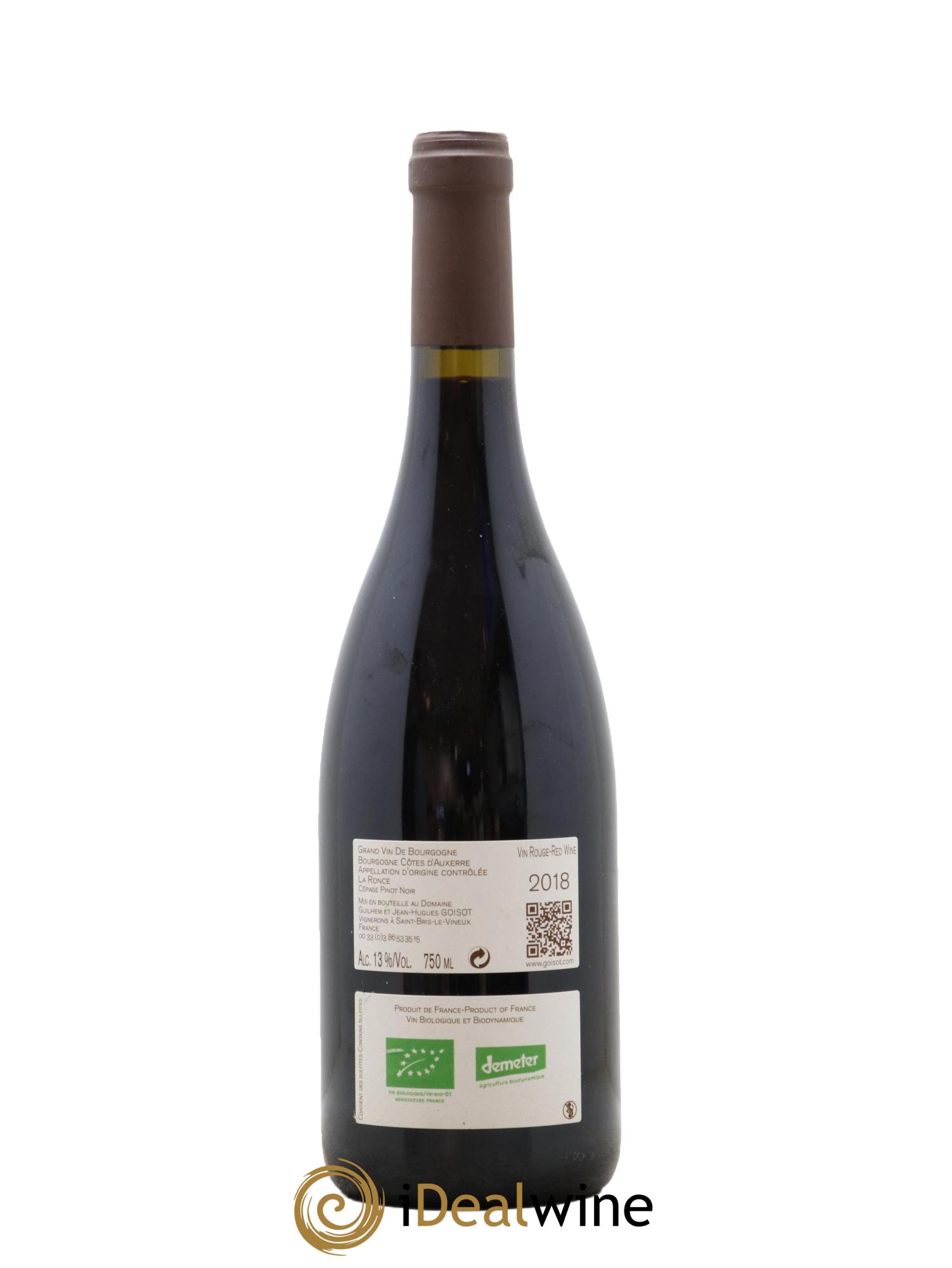 Bourgogne Côtes d'Auxerre La Ronce Goisot 2018 - Posten von 1 Flasche - 1