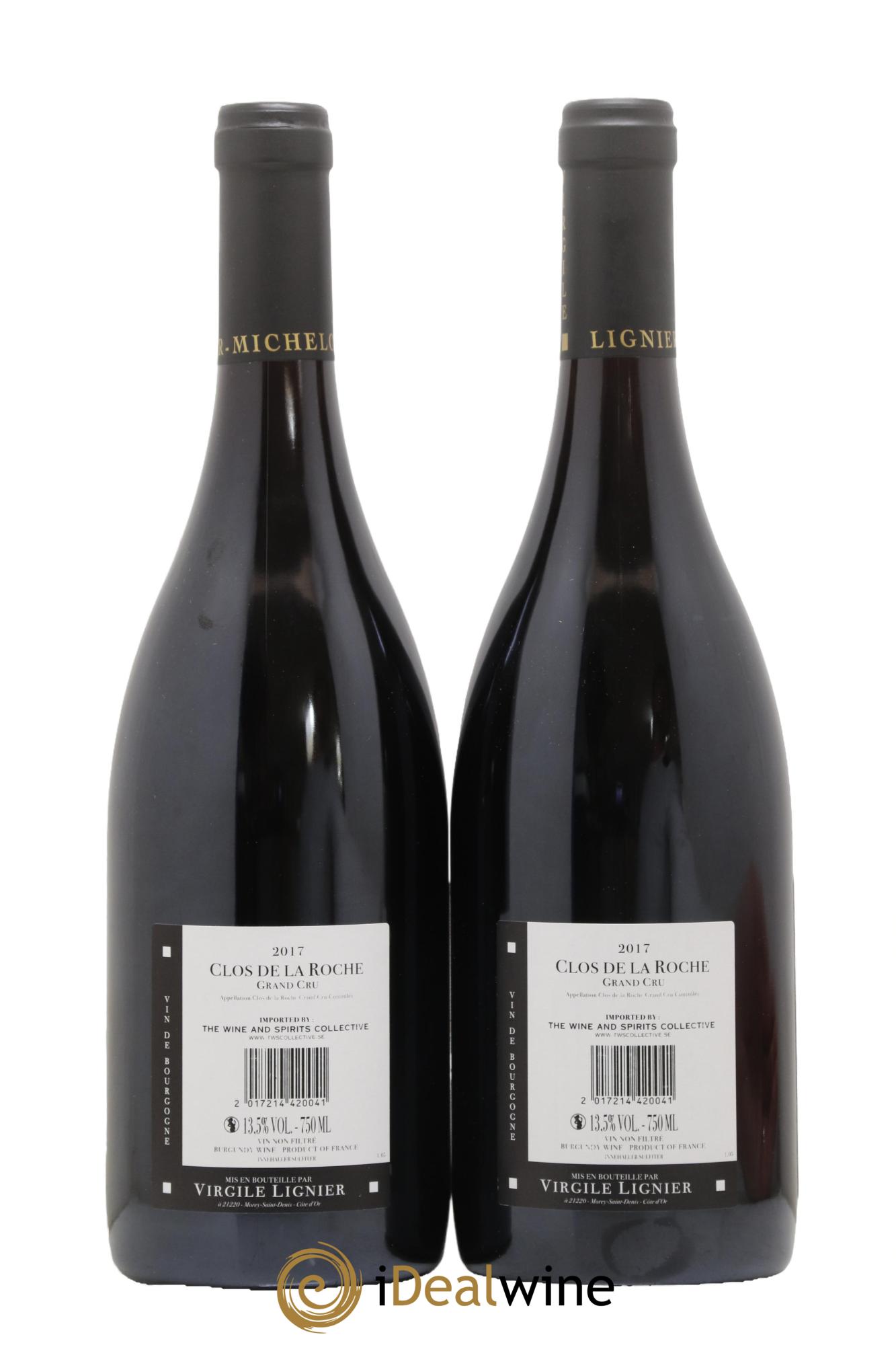 Clos de la Roche Grand Cru Lignier-Michelot (Domaine) 2017 - Lotto di 2 bottiglie - 1