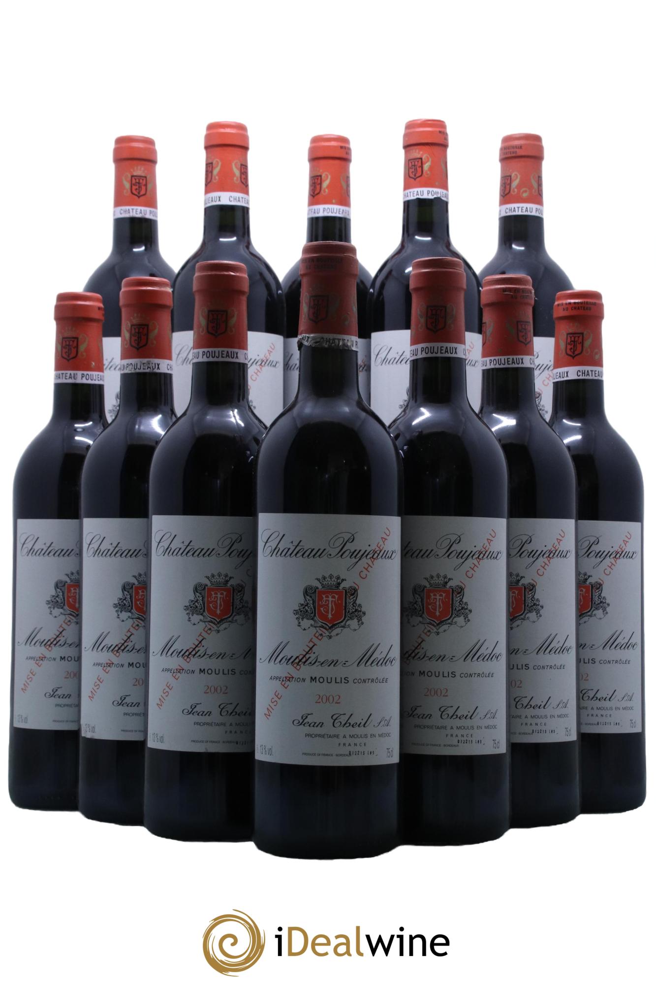 Château Poujeaux  2002 - Lotto di 12 bottiglie - 0