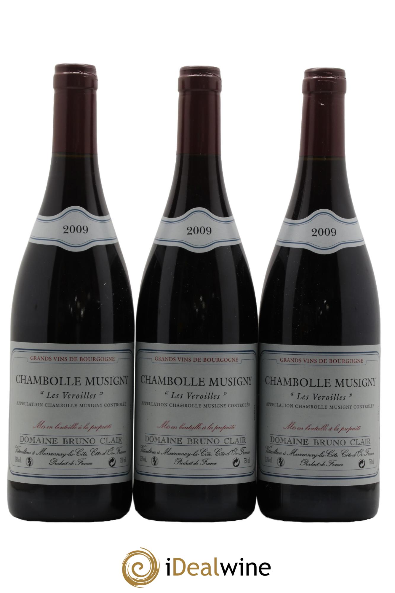 Chambolle-Musigny Les Veroilles Bruno Clair (Domaine)  2009 - Lot of 3 bottles - 0