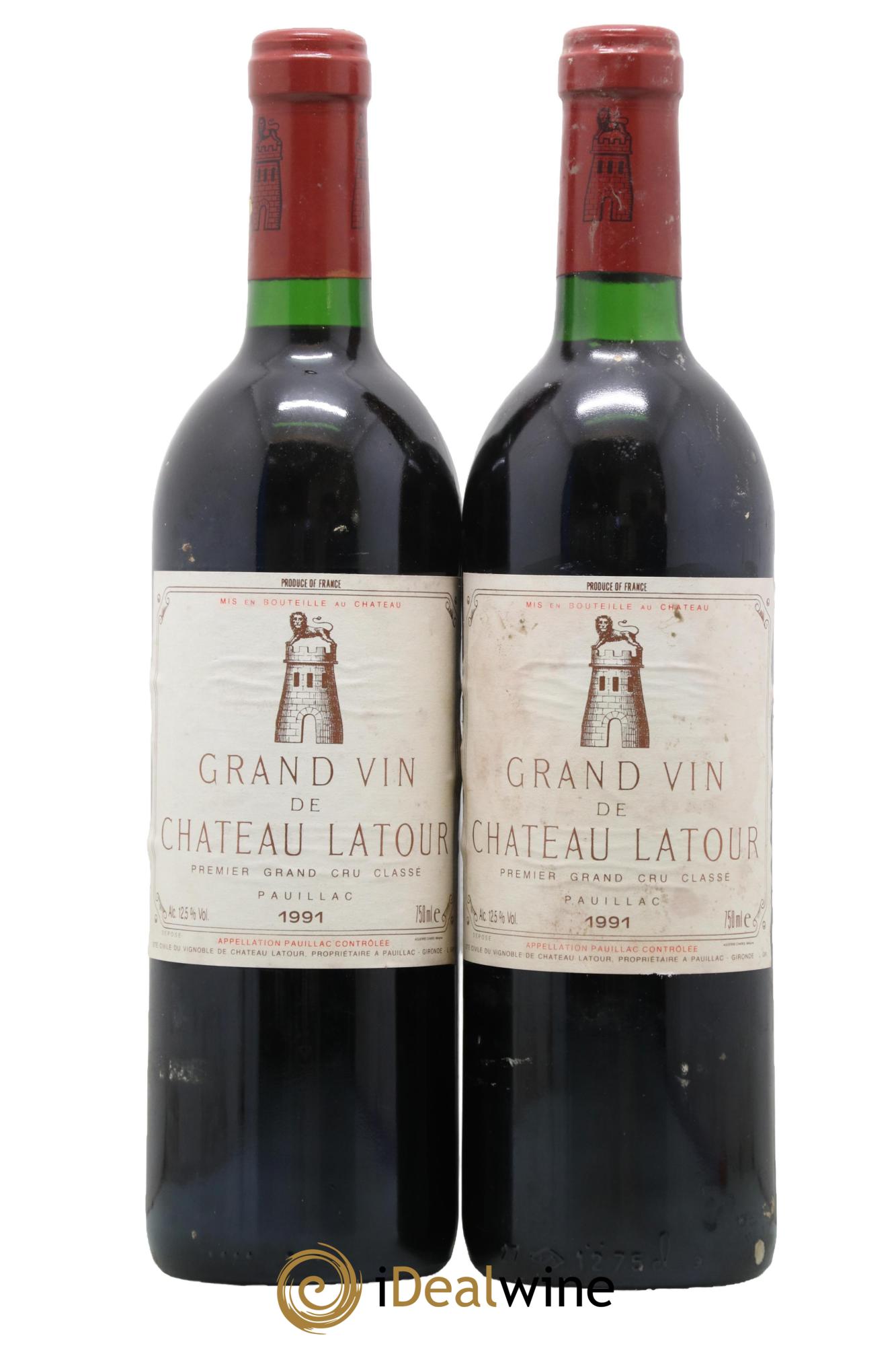 Château Latour 1er Grand Cru Classé 1991 - Lot of 2 bottles - 0