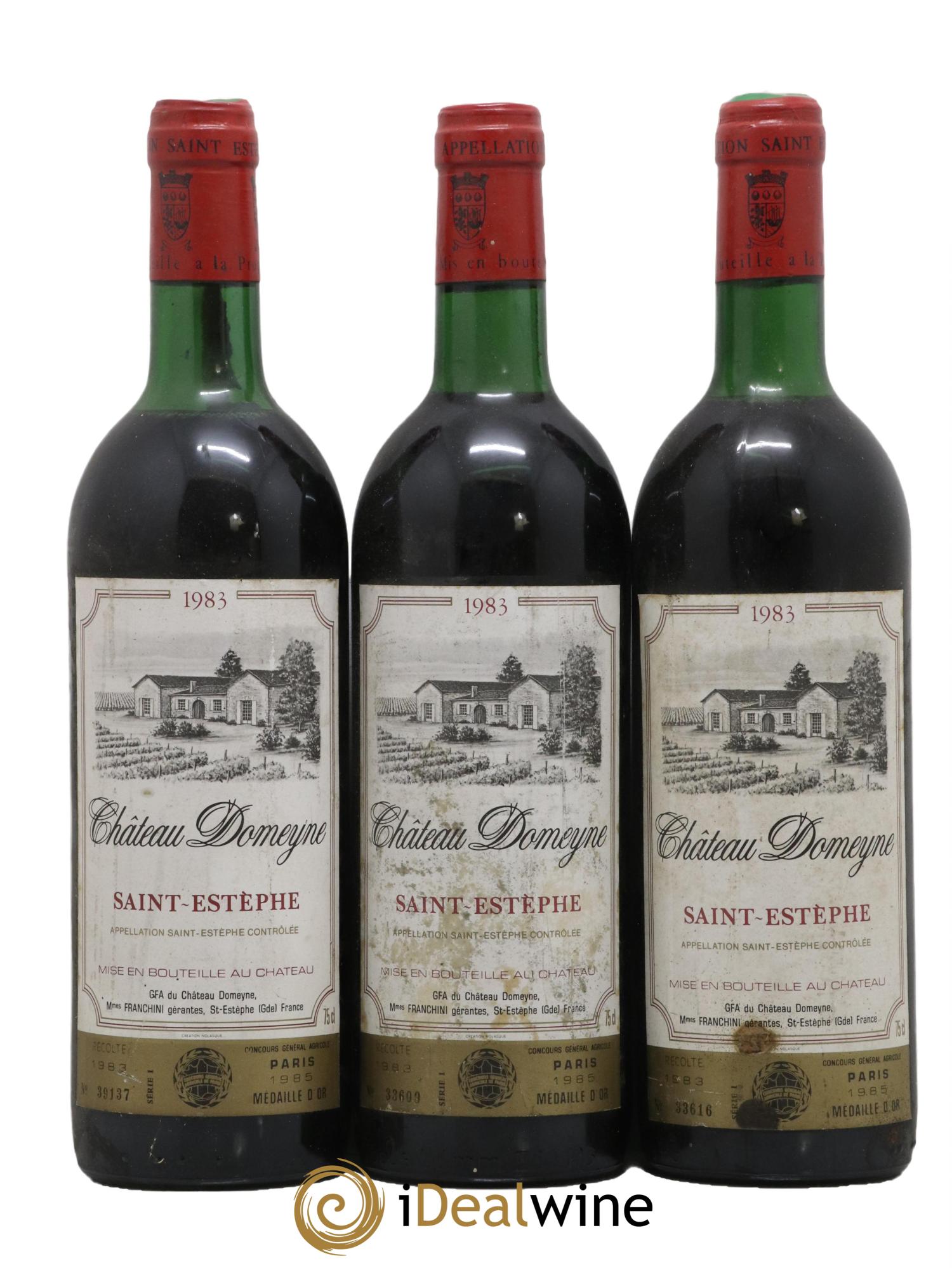 Château Domeyne Cru Bourgeois 1983 - Lotto di 3 bottiglie - 0