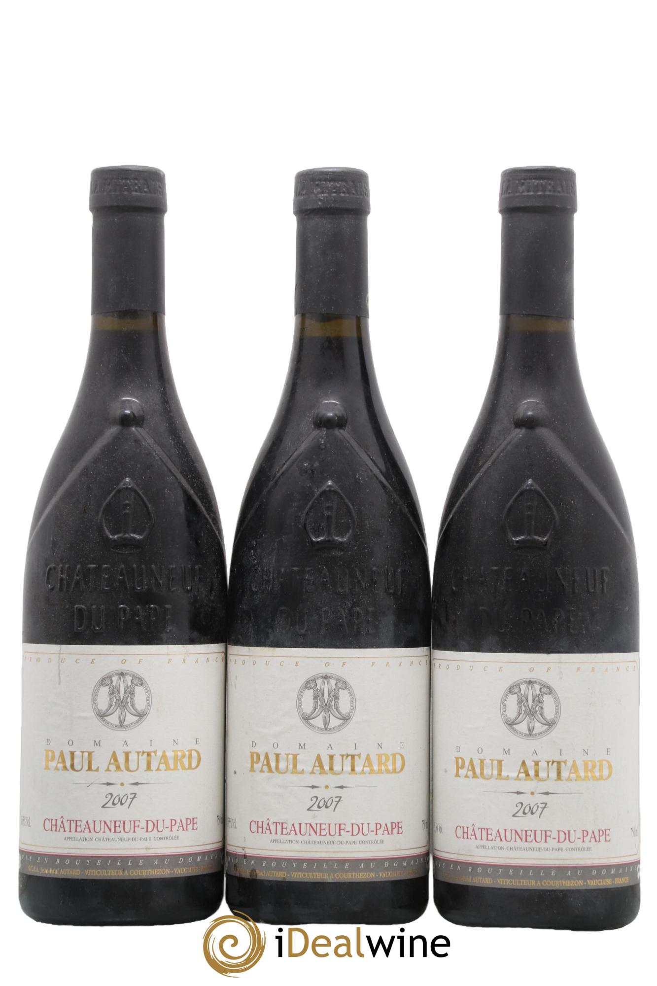 Châteauneuf-du-Pape Domaine Paul Autard Jean-Paul Autard 2007 - Lotto di 3 bottiglie - 0